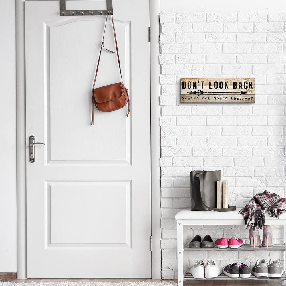 Pigort Inspirational Wall Art - Dont Look Back - Quote & Saying Art Painting, Motto Print Canvas Picture,Motivational Wall Art F