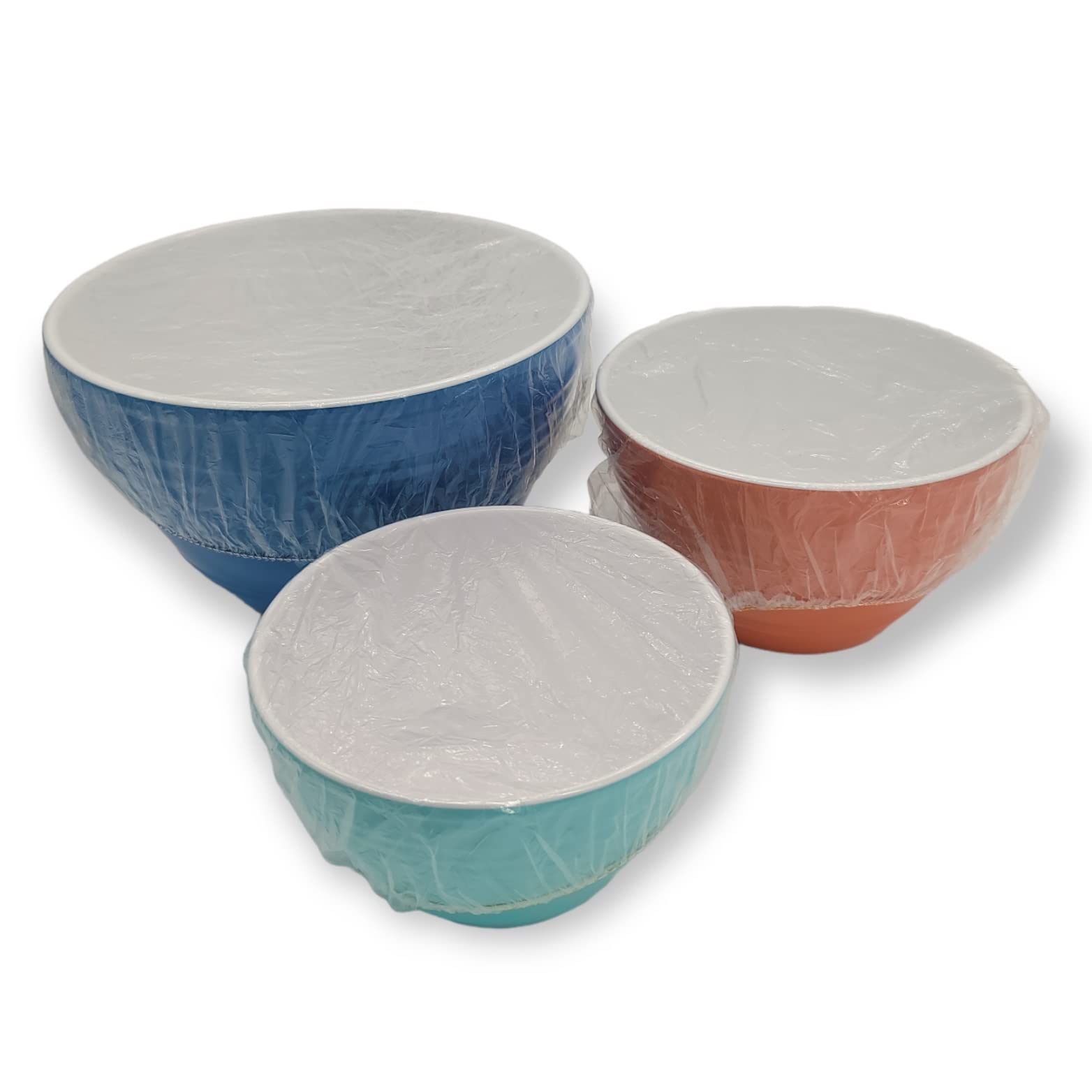Handy Housewares 10-Piece Reusable Fitted Elastic Food Bowl Cover Set - Includes 3 Sizes Fitting From 7'' To 14'' Bowls (1 Set)