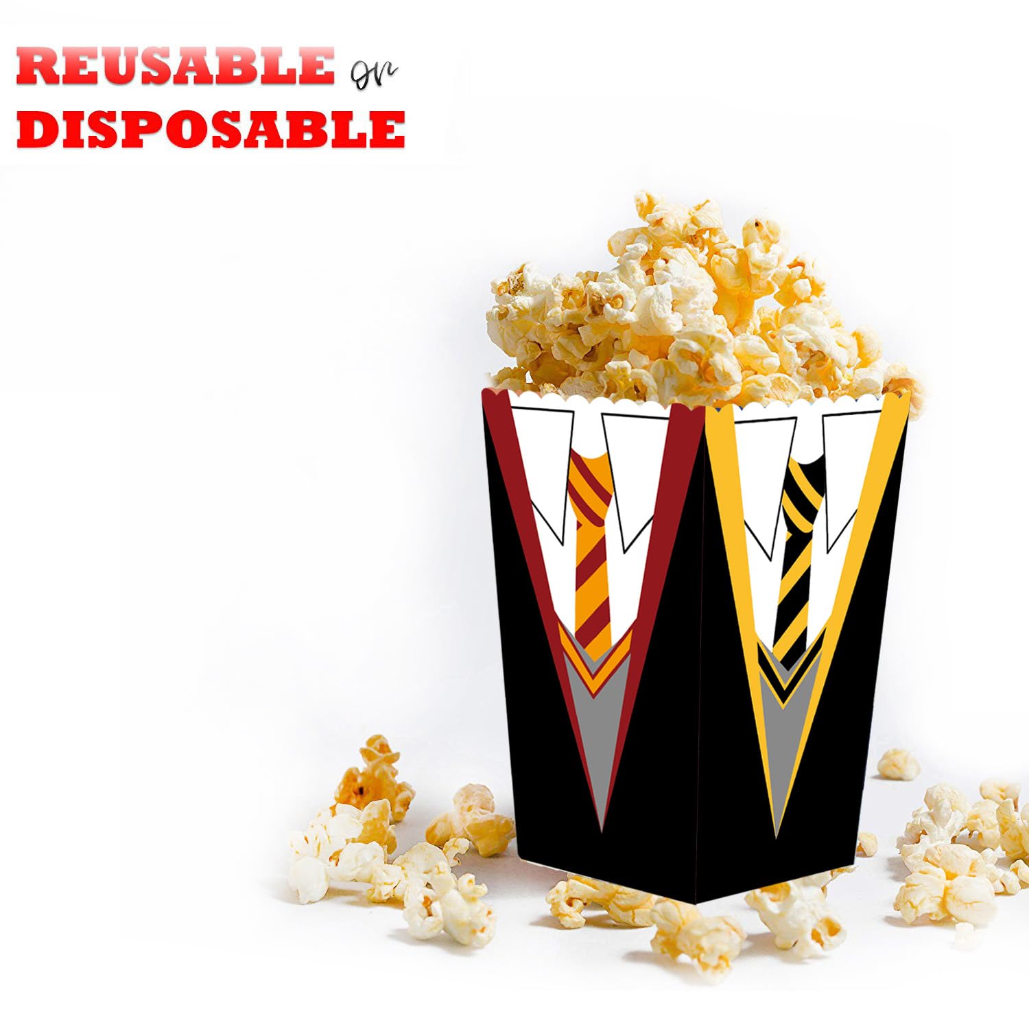 24 Pcs Magical Wizard Party Popcorn Box, Party Candy Cookie Box- Snack Containers For Baby Shower Harry Themed Birthday Party Su