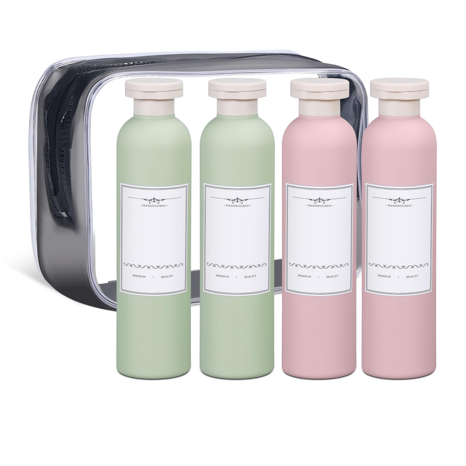 Asevat 8.8 Oz Plastic Squeeze Bottle For Lotion, Plastic Empty Shampoo Conditioner Container, Plastic Travel Size Toiletries Bot