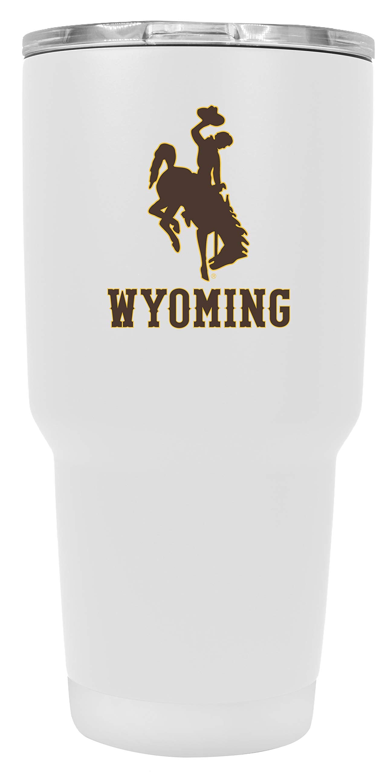 R And R Imports University Of Wyoming 24 Oz White Insulated Stainless Steel Tumbler Officially Licensed Collegiate Product