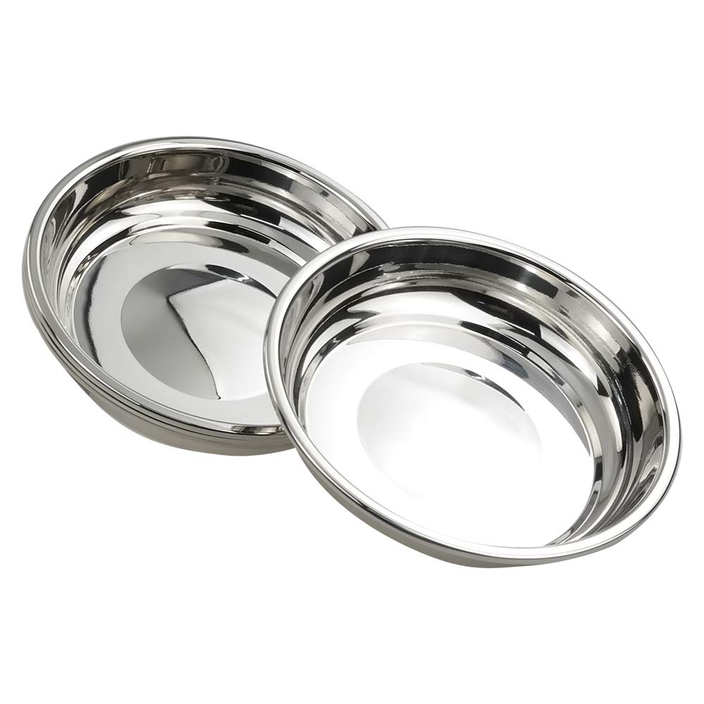 Doryh 18/10 Stainless Steel Dinner Plates Dishes Set, Round Camping Plates, 8.65-Inch/Set Of 4