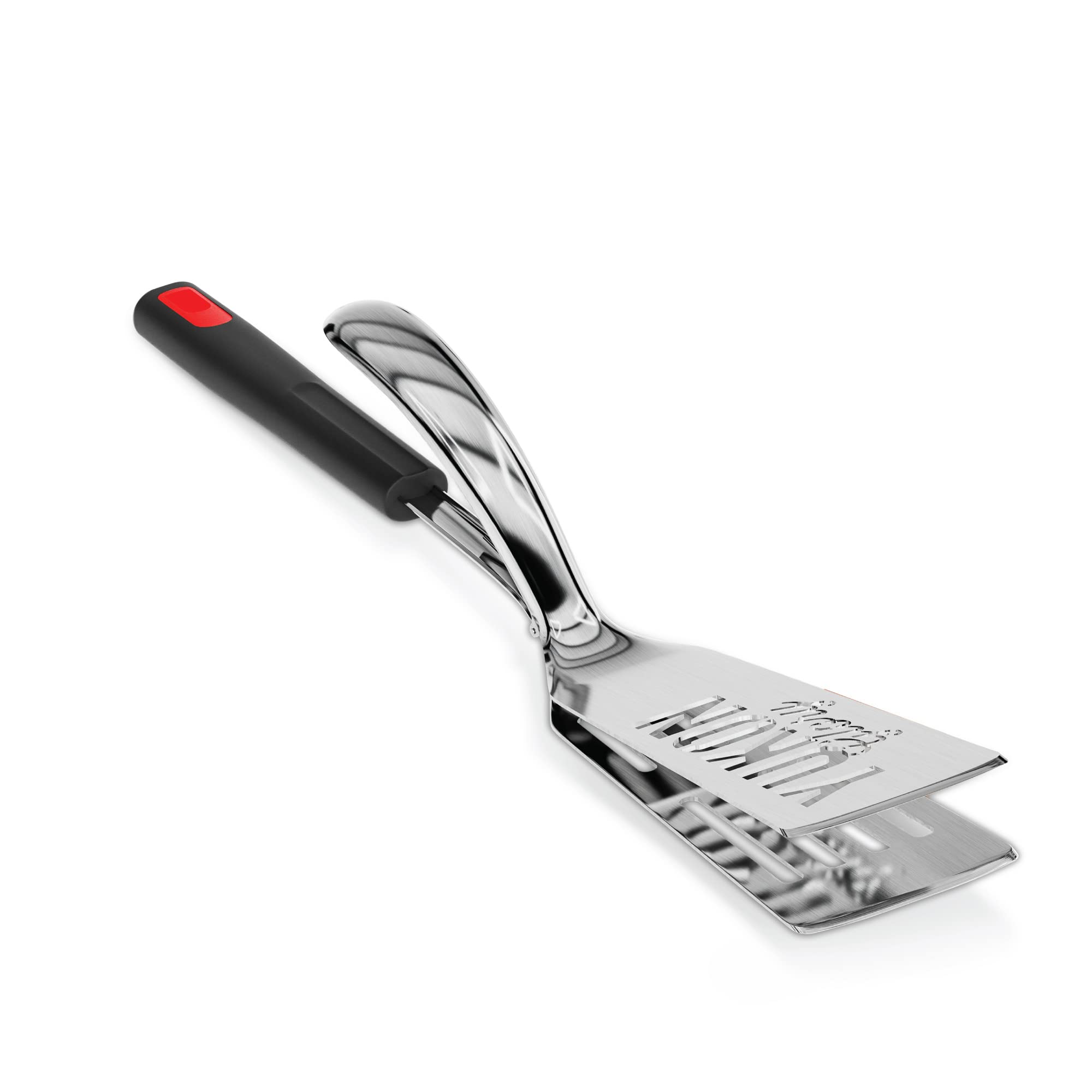 Yukon Glory Premium Stainless-Steel, Rubber-Grip Tongs-Spatula, Perfect For Grilling, Cooking, Frying, And Griddling