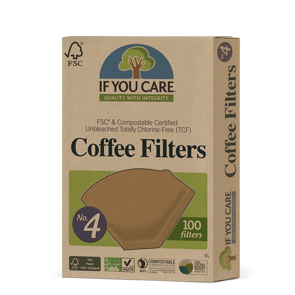 (3 Pack) - If You Care Coffee Filters No.4 - Large Unbleached | 100S | 3 Pack - Super Saver - Save Money