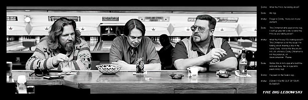 Poster Stop Online The Big Lebowski - Movie Poster (Memorable Quotes) (Size 36'' X 12'')