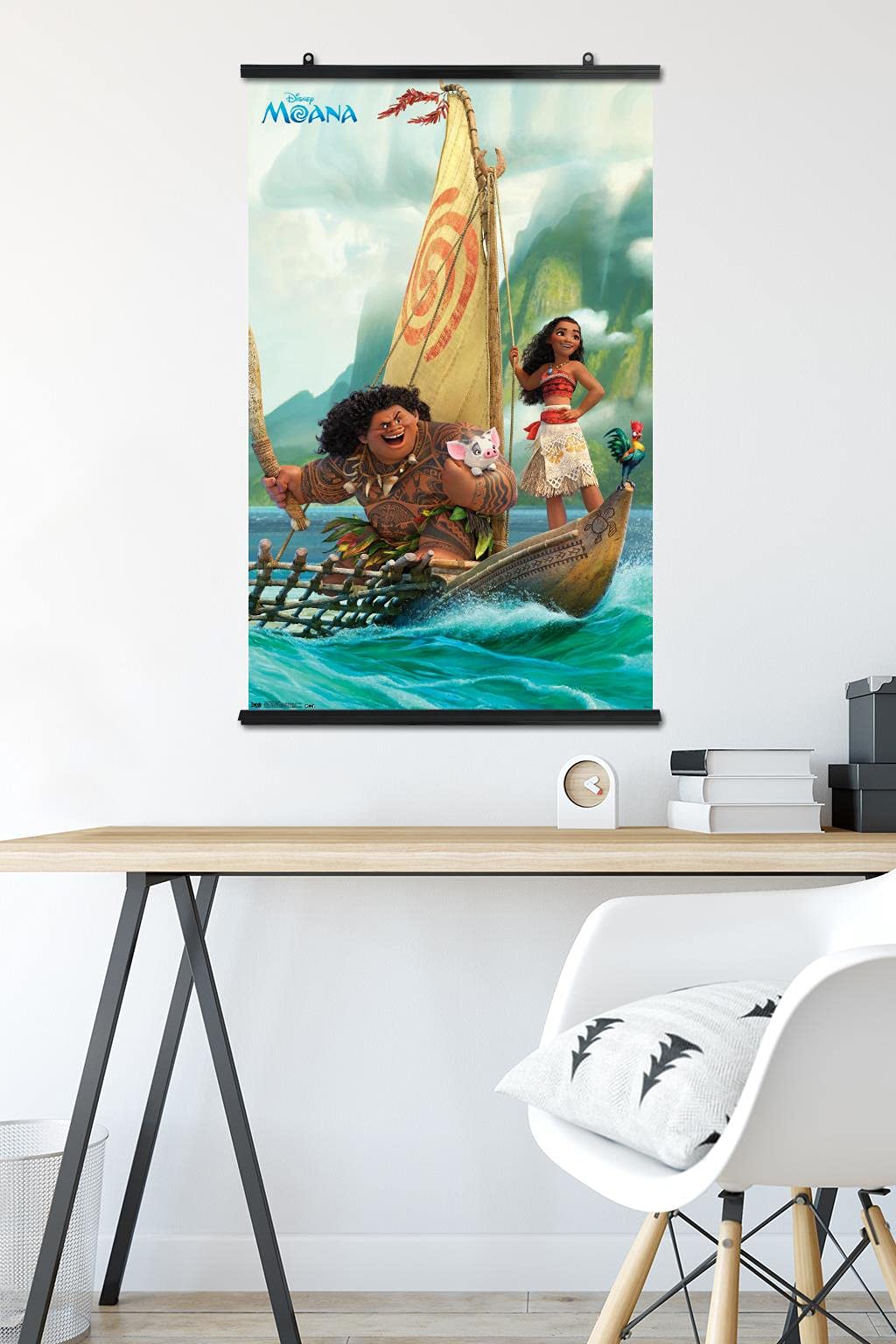 Trends International Disney Moana - Group Wall Poster, 22.37'' X 34.00'', Premium Poster & Clip Bundle