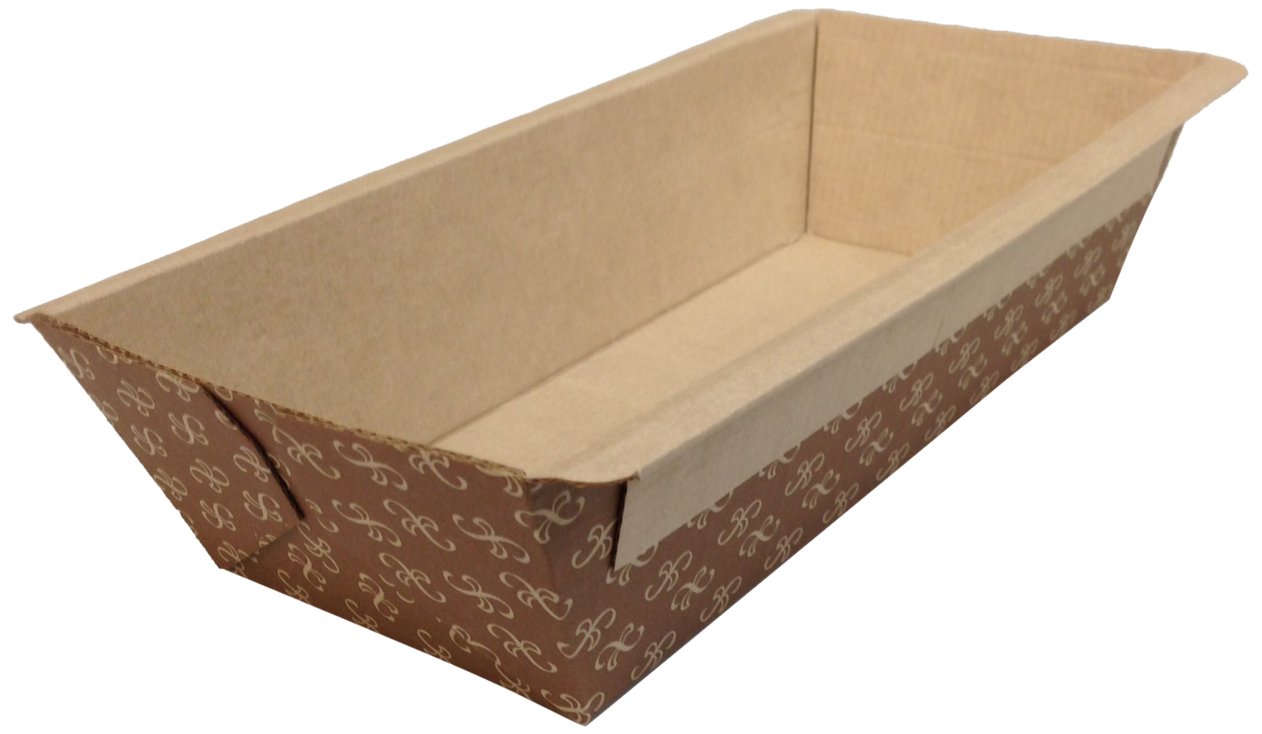 SOLUT! 31906-0370 1 lb. Bakeable Loaf Pan with Artisan Print, 7 Length x 3 Width x 2 Height, Brown (Pack of 370)