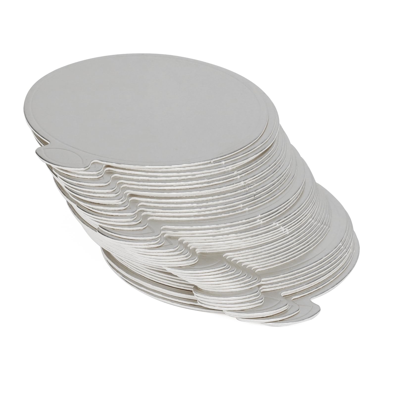 Senjeok 500 Pcs 3.5 Inch Silver Mini Cake Boards, Round Cake Cardboard, Mini Cupcake Boards Cake Base For Mousse, Dessert Displa