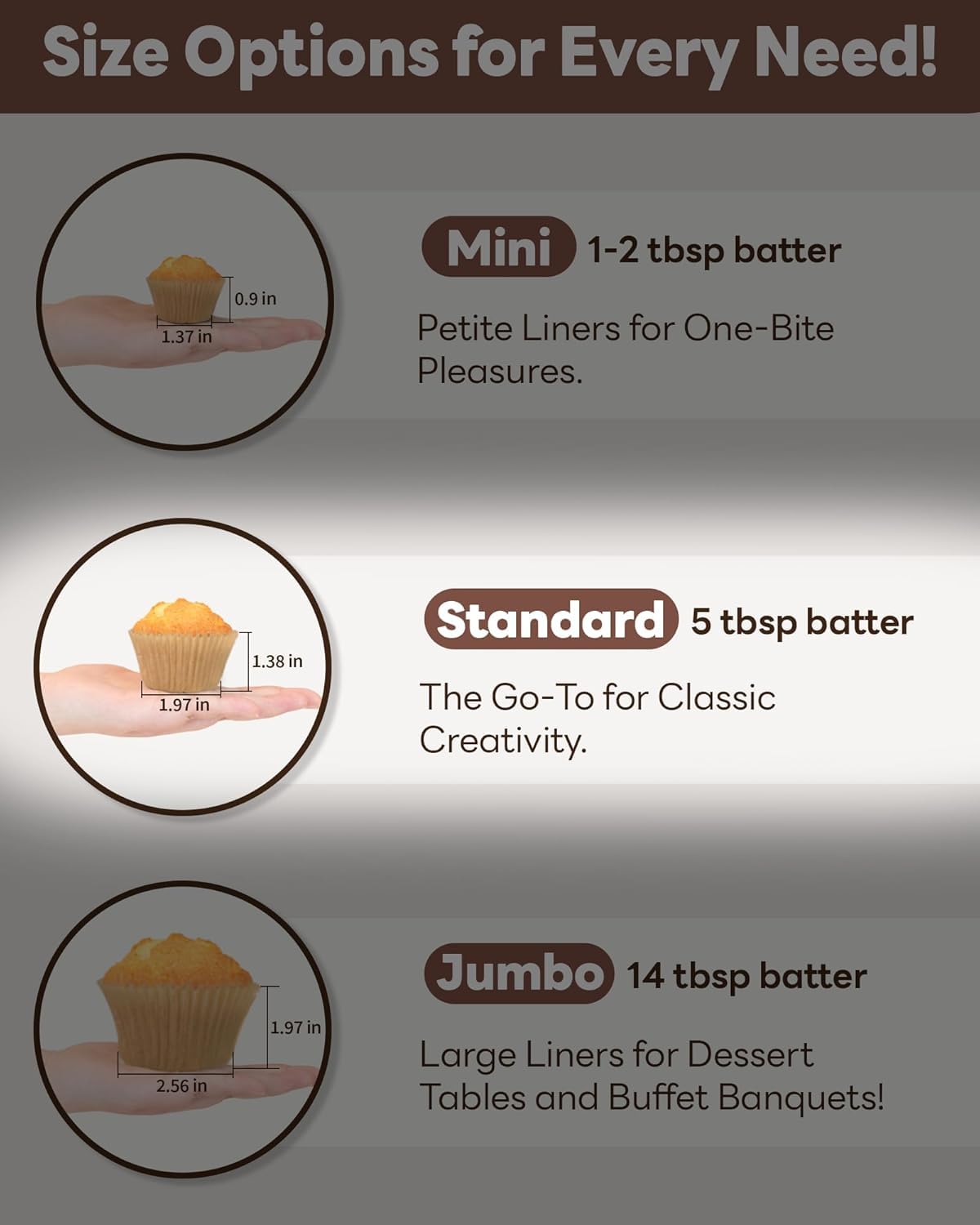 Bake Choice 800pcs Standard Natural Cupcake Liners for Baking,Food Grade Cupcake Wrappers,Non-Stick, greaseproof Parchment Muffi