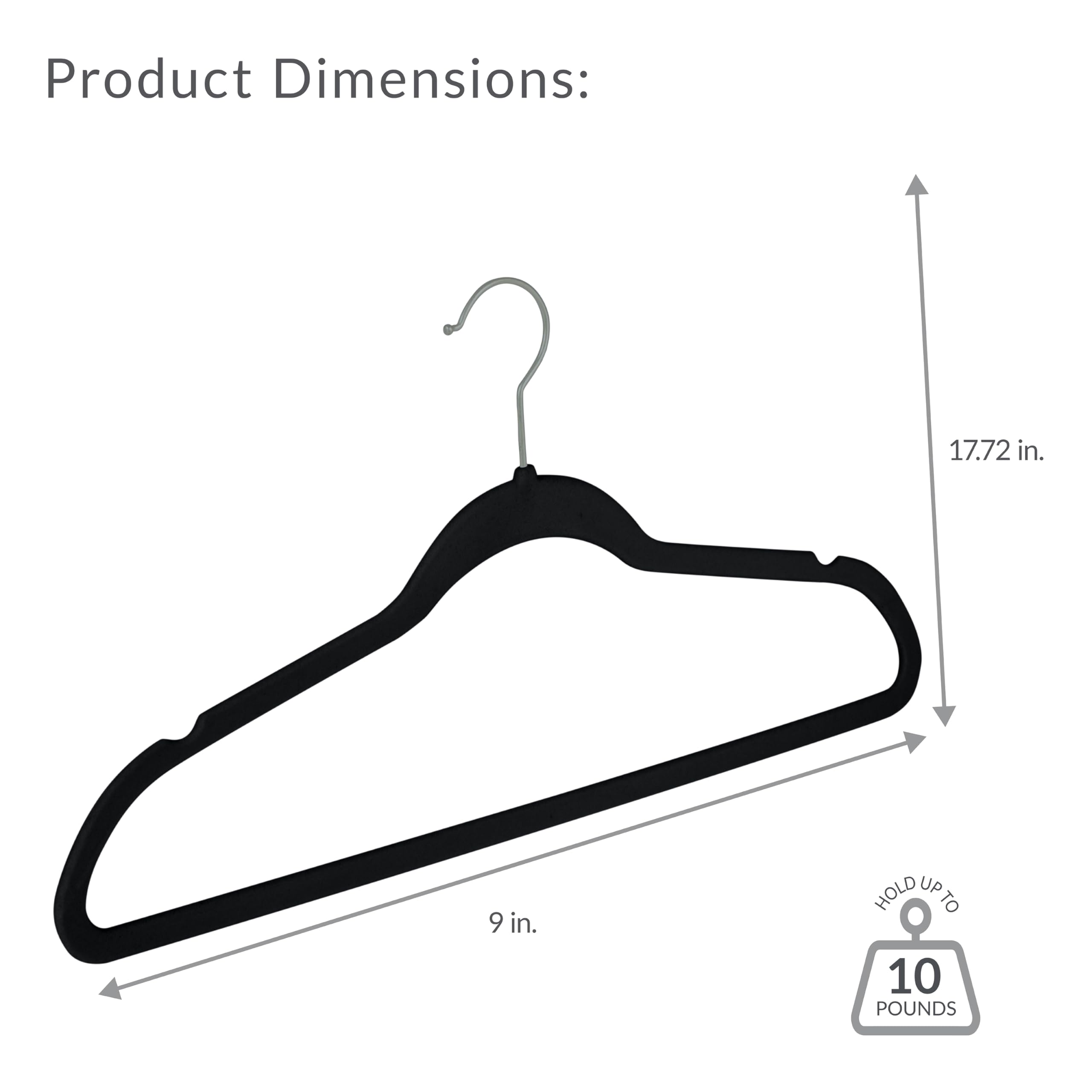 Simplify 10 Super Slim Velvet Huggable Hangers in Chocolate