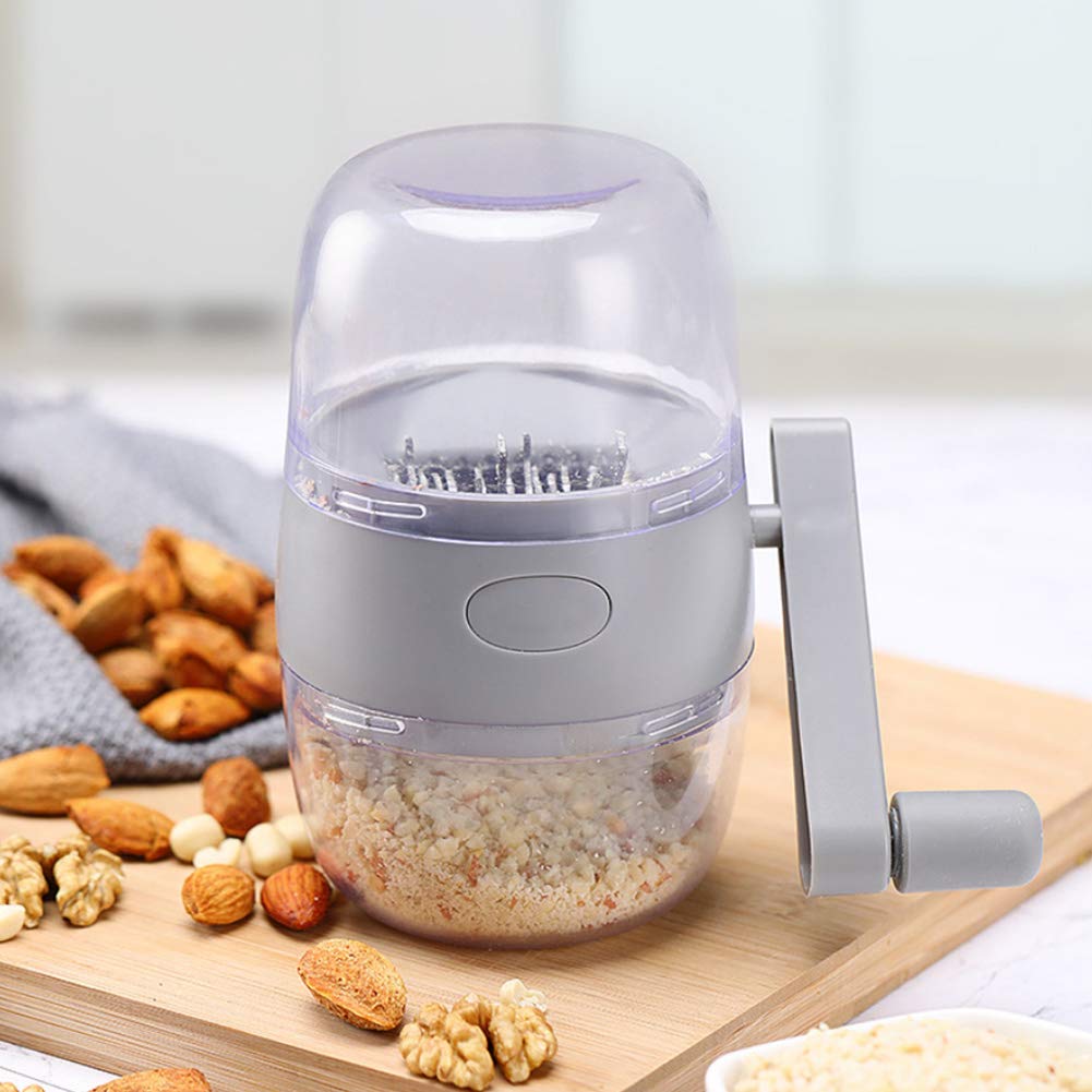 Food Chopper Nut Chopper Grinder Hand Crank For All Nuts Walnut Pecans, Kitchen Multichopper Shredder For Making Toppings