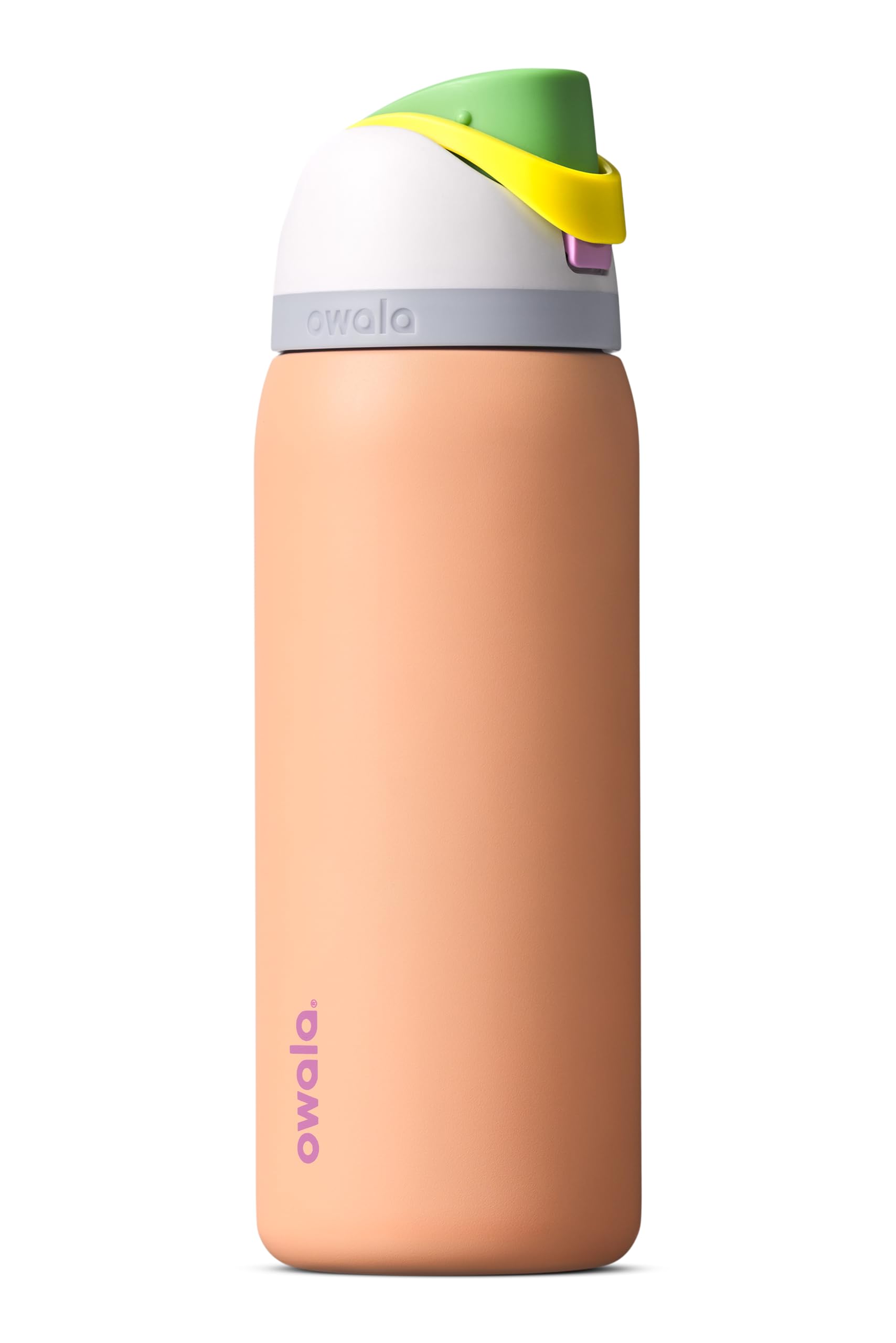 Owala FreeSip Insulated Stainless Steel Water Bottle with Straw, BPA-Free Sports Water Bottle, Great for Travel, 32 Oz, Peachy K