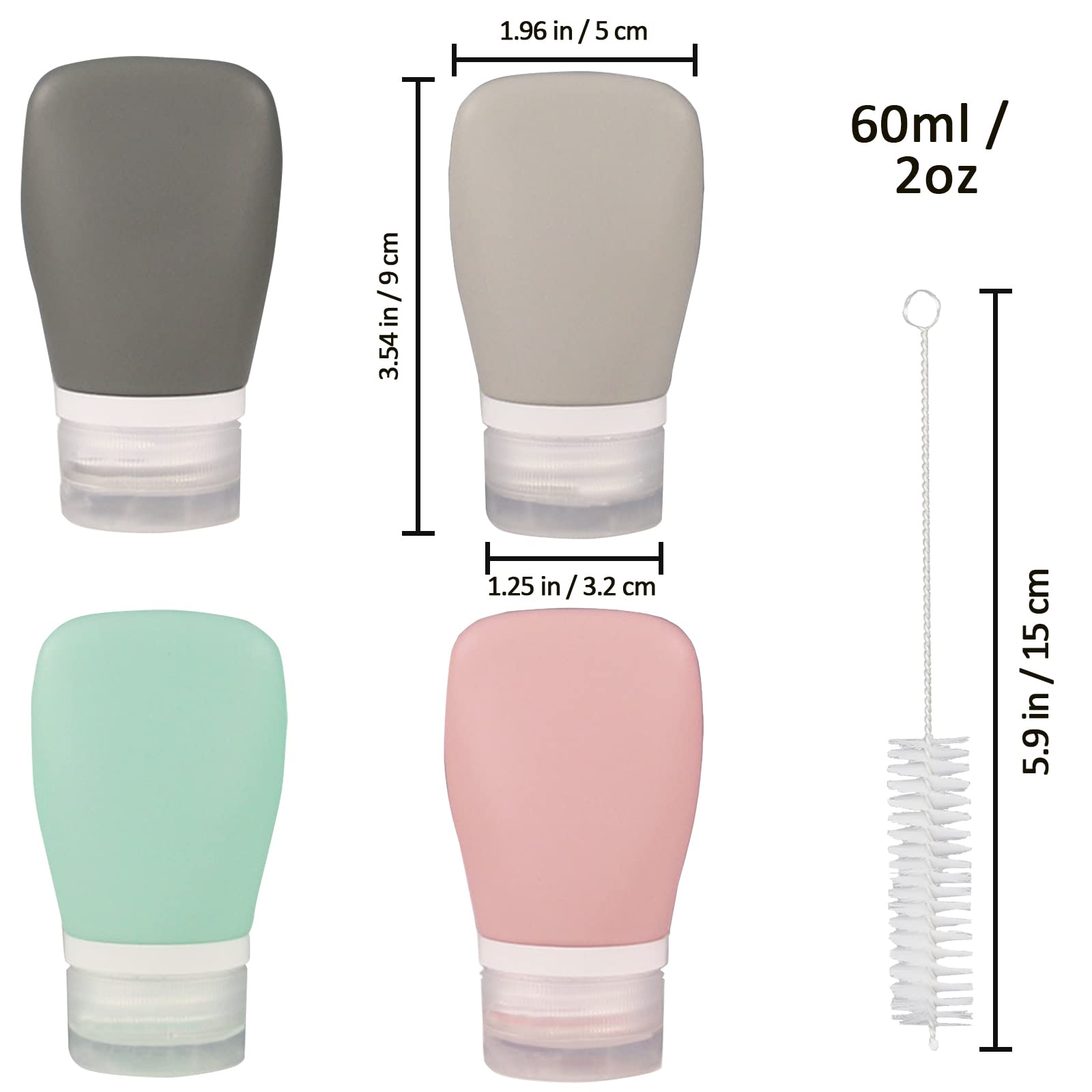 Tacykibd 4Pcs Squeeze Salad Dressing Bottles, Leakproof Mini Sauce Condiment Bottles And Dressing To Go For Lunch, Portable Sala
