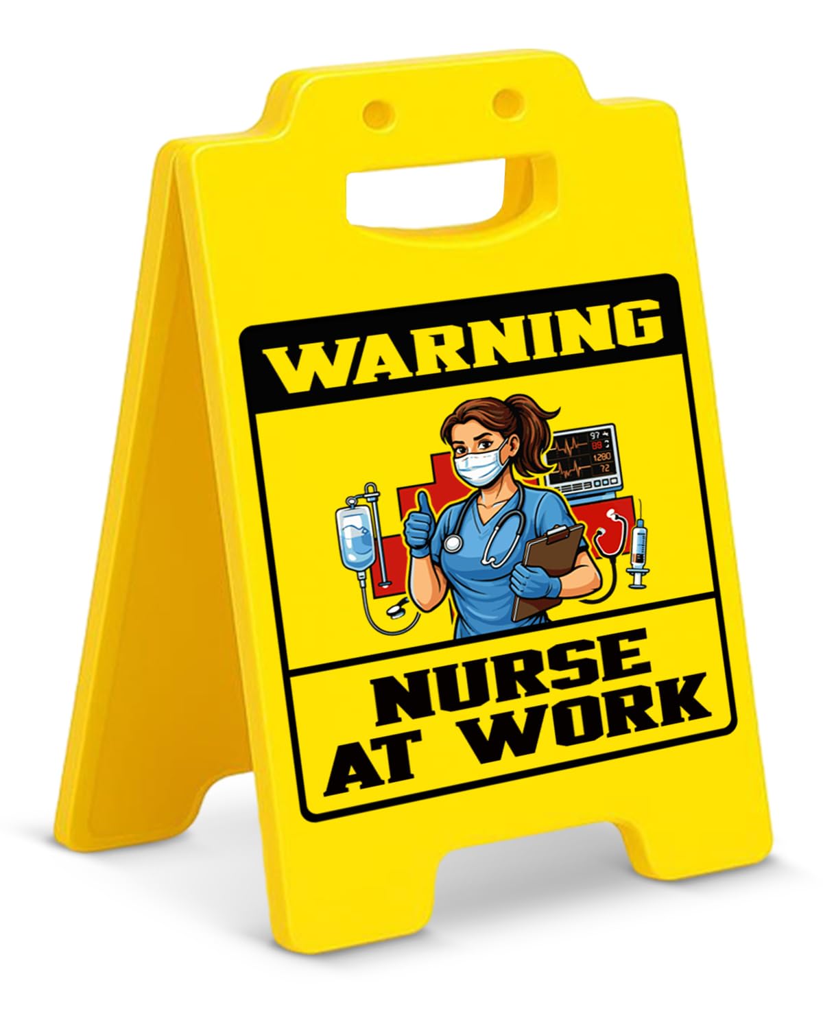 Funny Nurse Gifts Office Decor Warning Nurse at Work Desk Sign Funny Appreciation Gifts for Nurses Week Nursing Students RN