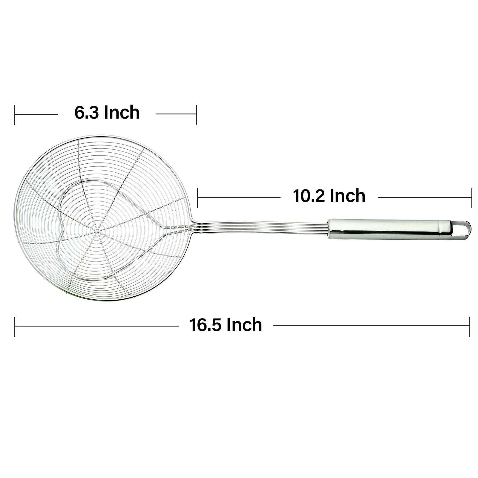 Eisinly Strainer Skimmer Spoon For Cooking And Frying, 6.3 Inches Strainer With Handle Stainless Steel Kitchen Utensils Fryer Sc