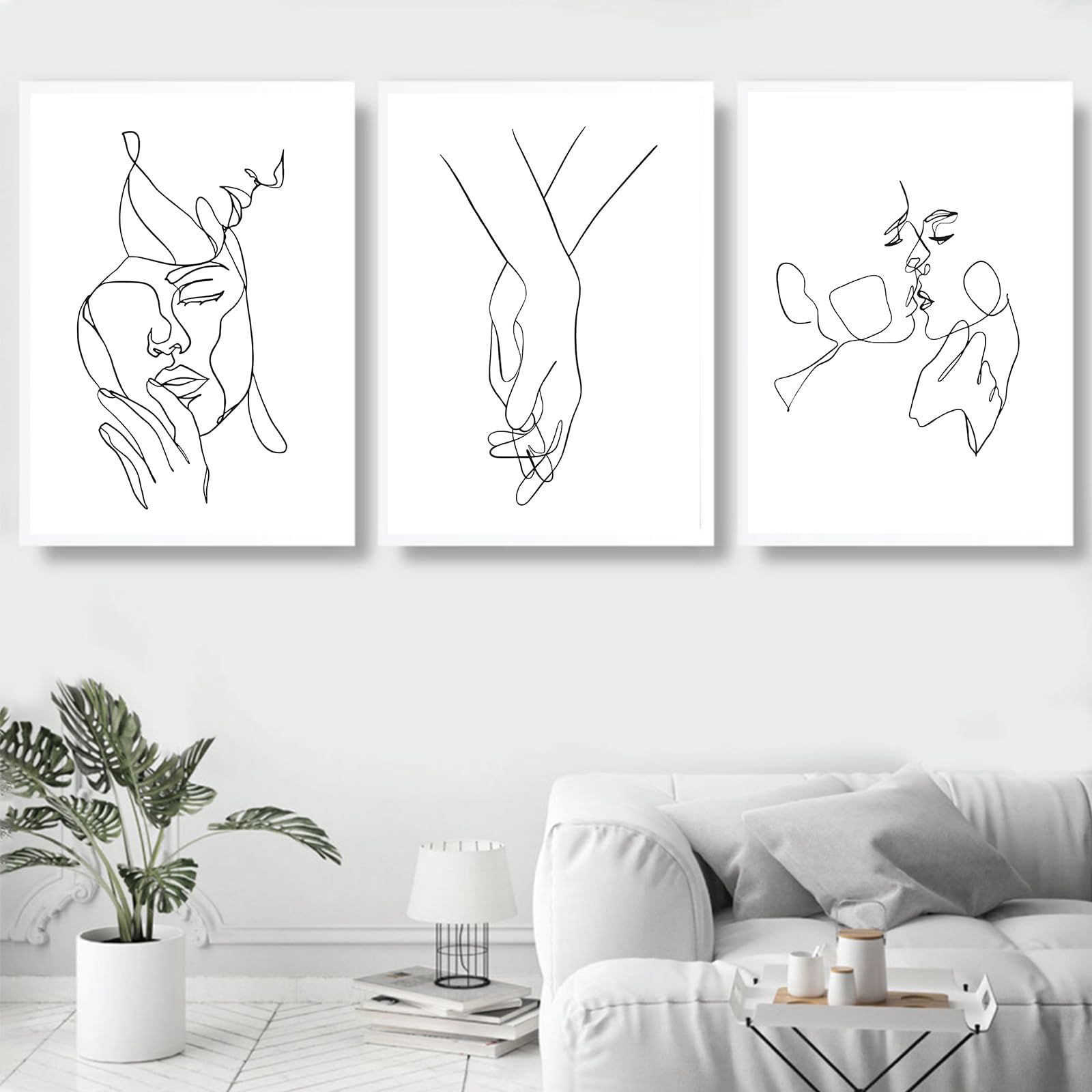 Minimalist Line Art Black White Minimalist Line Canvas Art Couple Line Drawing Posters Couple Wall Art One Line Art Wall Decor A