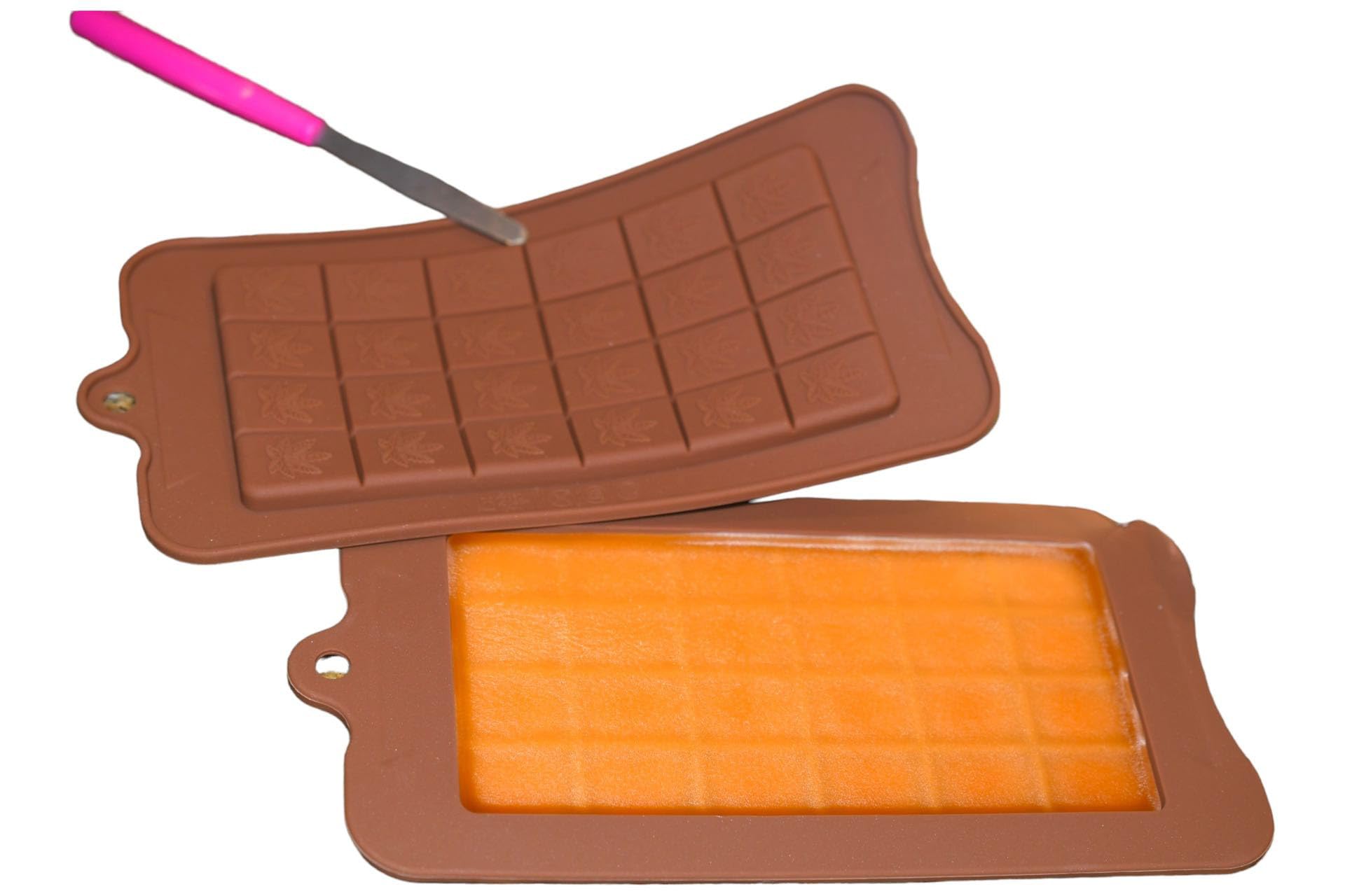 Topolmold Breakable Leaf Chocolate Bar Baking To Freezer Silicone Mold Pan Tray, For Homemade Gummy, Cookie Chocolate Chip Fonda