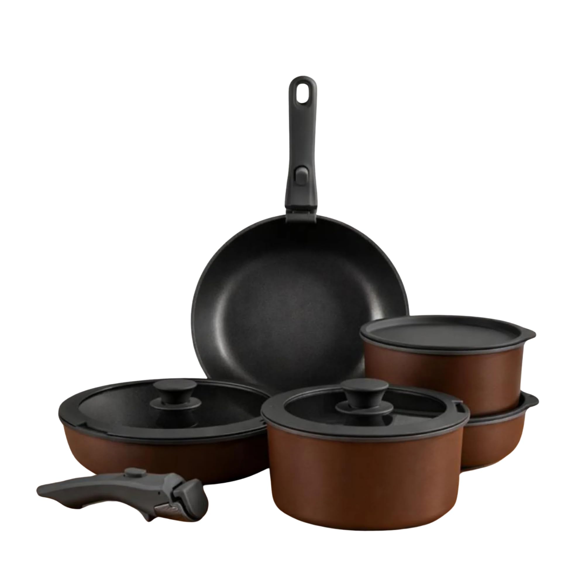 GOURMETIFIC Pots and Pans Cookware Set [11 PCS]  Non Toxic Ceramic Coated Cooking Ware  Induction, Gas & Oven Kitchenware  No