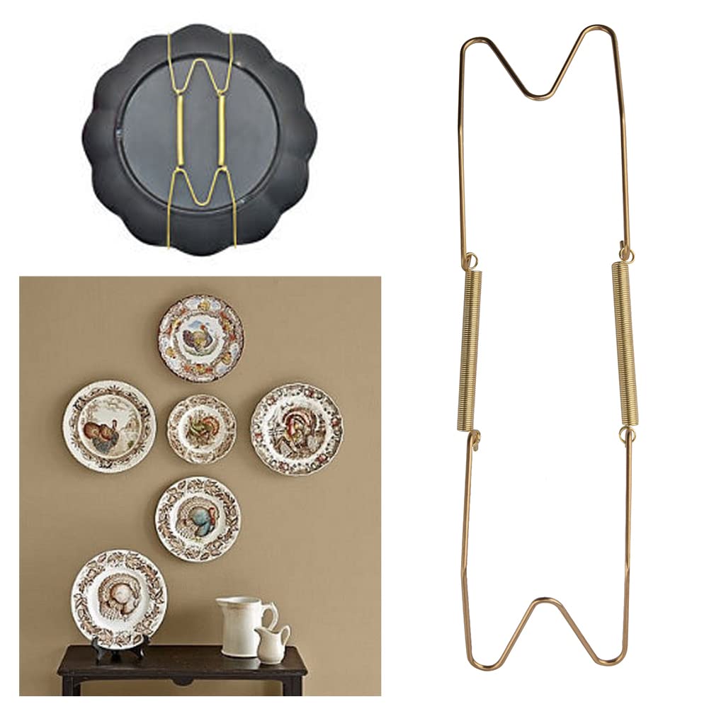 8 10 12 14 16Inch Plate Hangers For Walls Plate Dish Hangers Stainless Steel Decorative Invisible Plate Hangers Holder, Wall Hoo