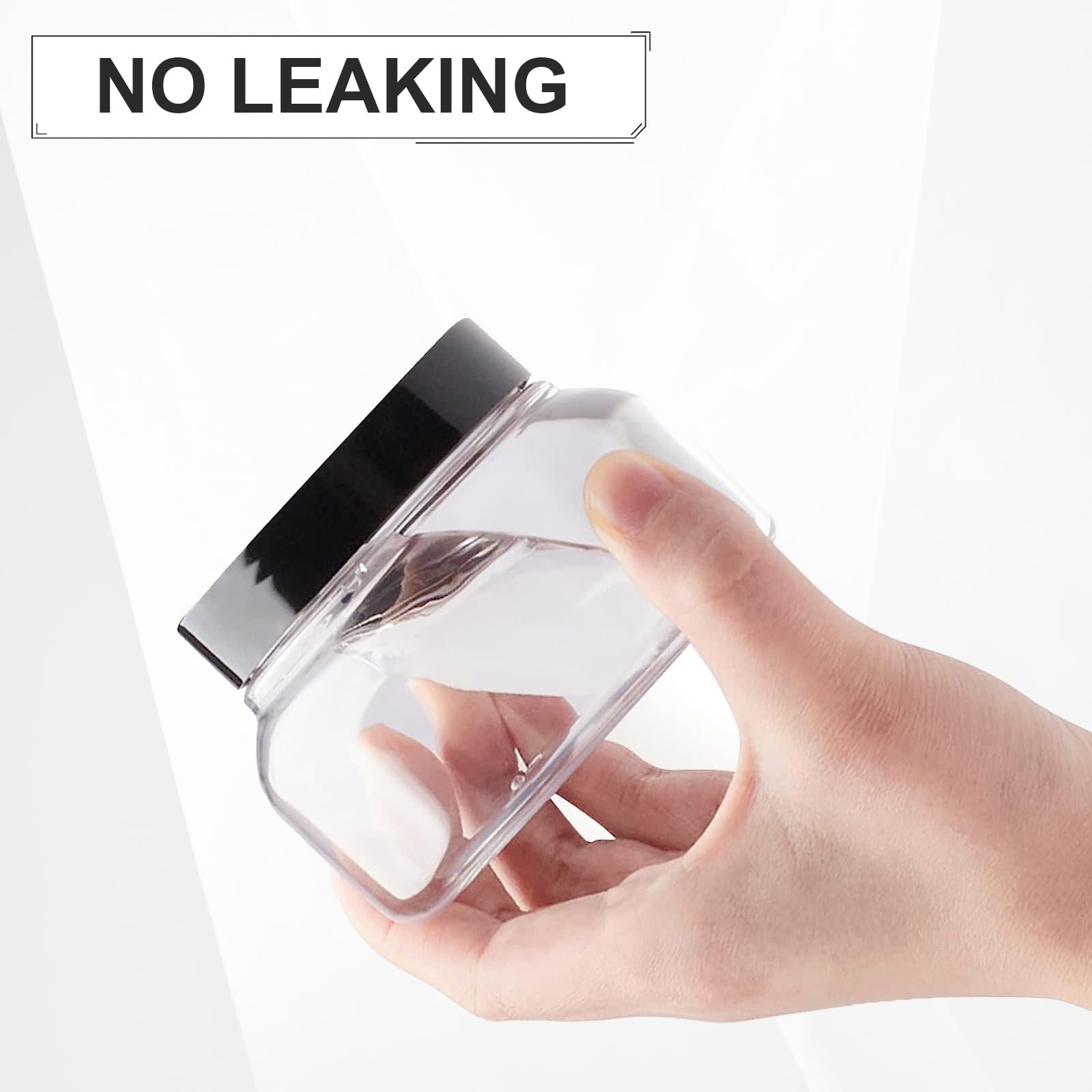 30 Pack Clear Body Scrub Jars 8Oz Clear Plastic Jars With Lids Sugar Scrub Containers Empty Refillable Containers Round Low Prof