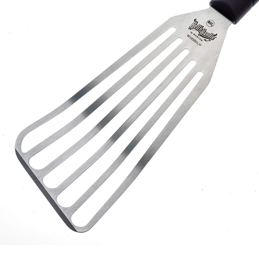 Mercer Culinary Hell'S Handle, Large Fish Turner/Spatula, Left Handed, 4 Inch X 9 Inch