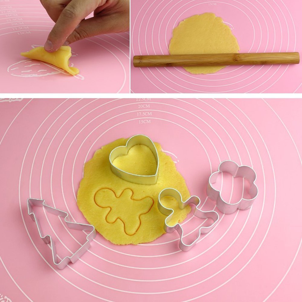 Gca Large Baking Silicone Pad Skid High Temperature Resistant,Pastry Fondant Silicone Work Rolling Baking Mat With Measurements