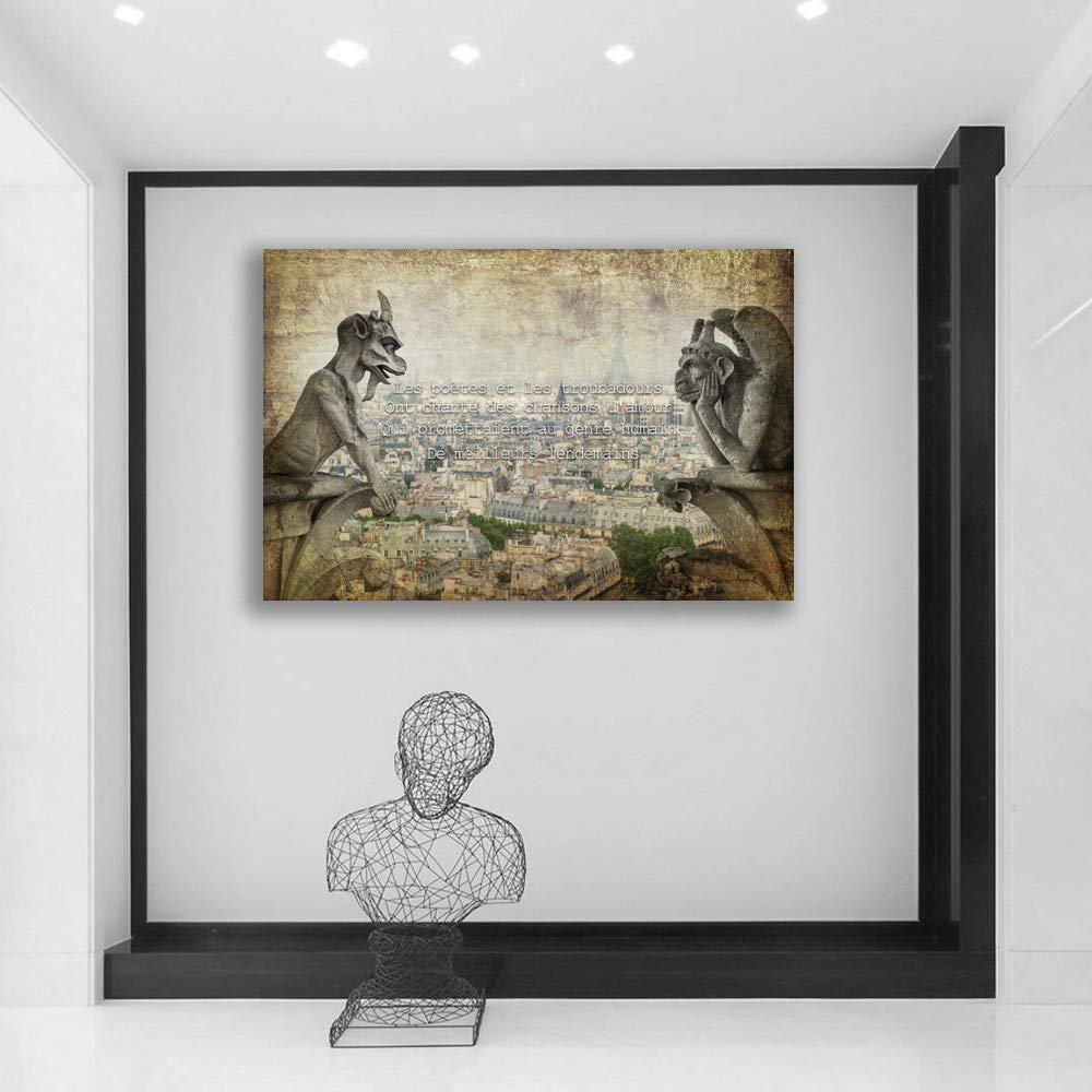 Wall26 Canvas Wall Art Memory Cath  Drale Notre Dame De Paris Home Prints Ready To Hang - 12X18 Inches