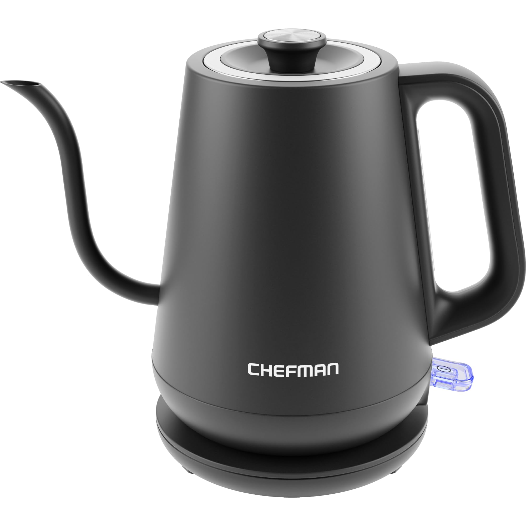 Chefman Gooseneck Electric Kettle, 0.8L Pour Over Tea Kettle For Coffee And Tea, One-Touch Operation, Boil-Dry Protection, Auto