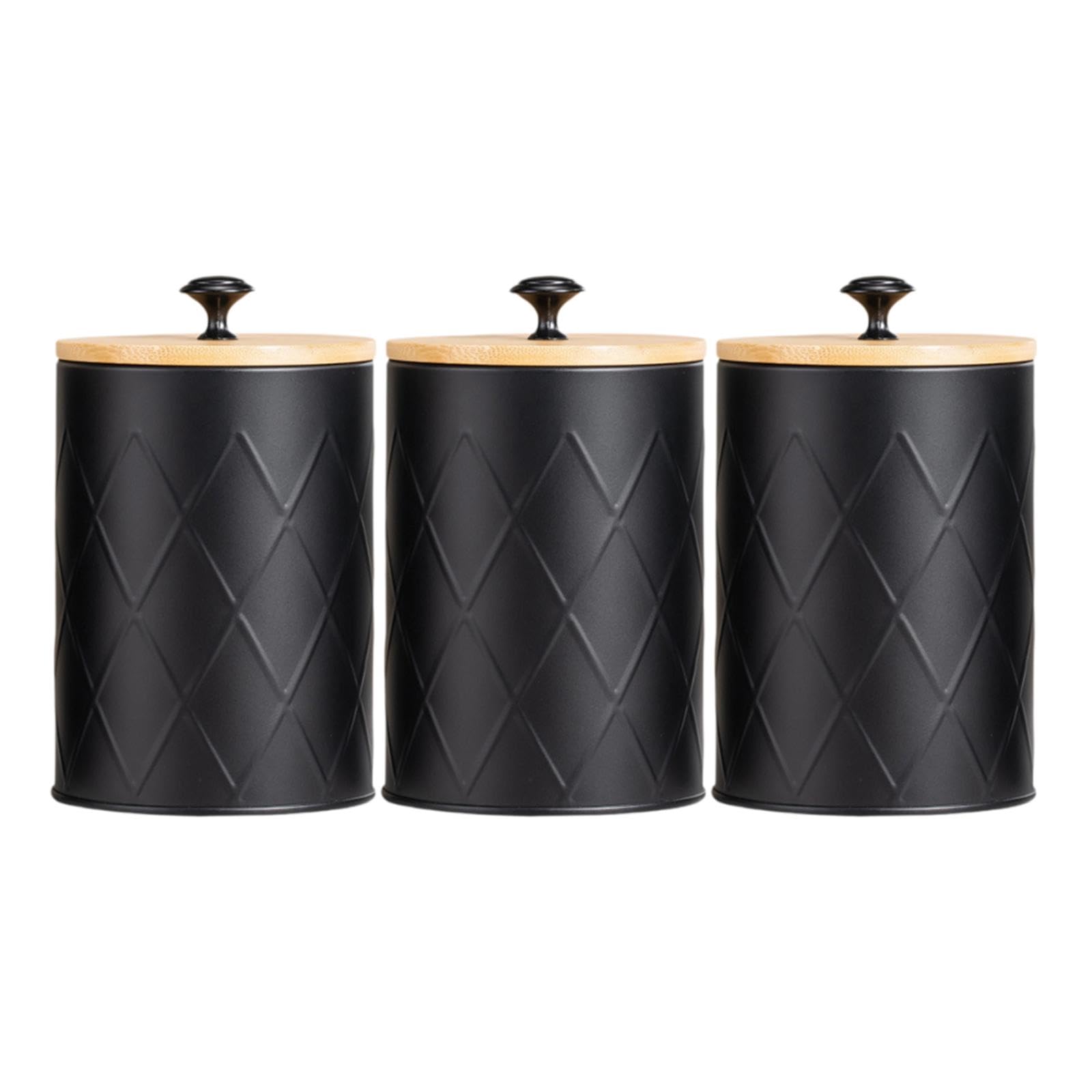 Myaddiction 3X Kitchen Canister Set Pantry Jars Container For Cereal Cookie Coffee Beans