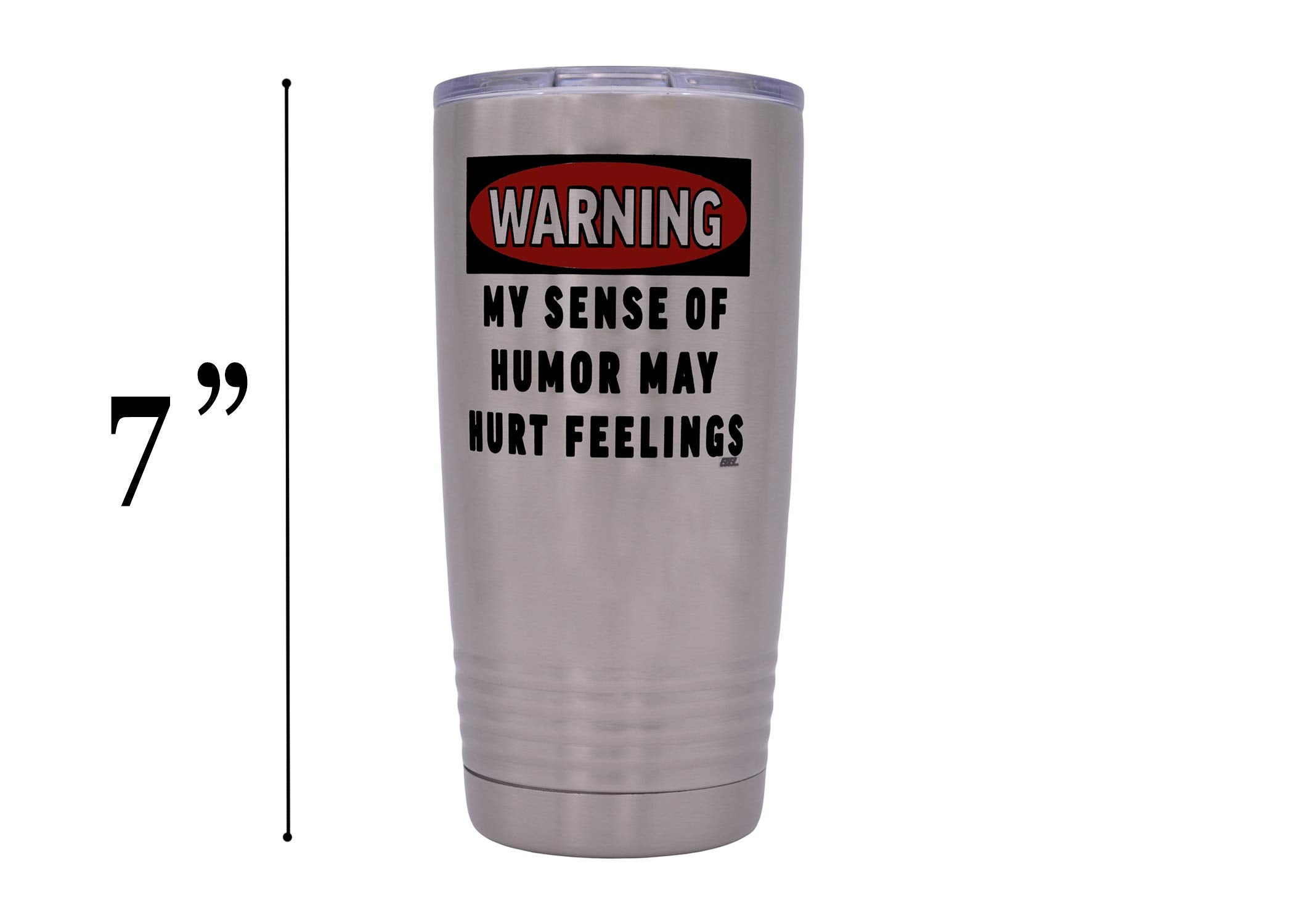 Rogue River Tactical Funny Sarcastic Office Work 20 Oz. Travel Tumbler Mug Cup W/Lid Vacuum Insulated Hot Or Cold Warning My Sen