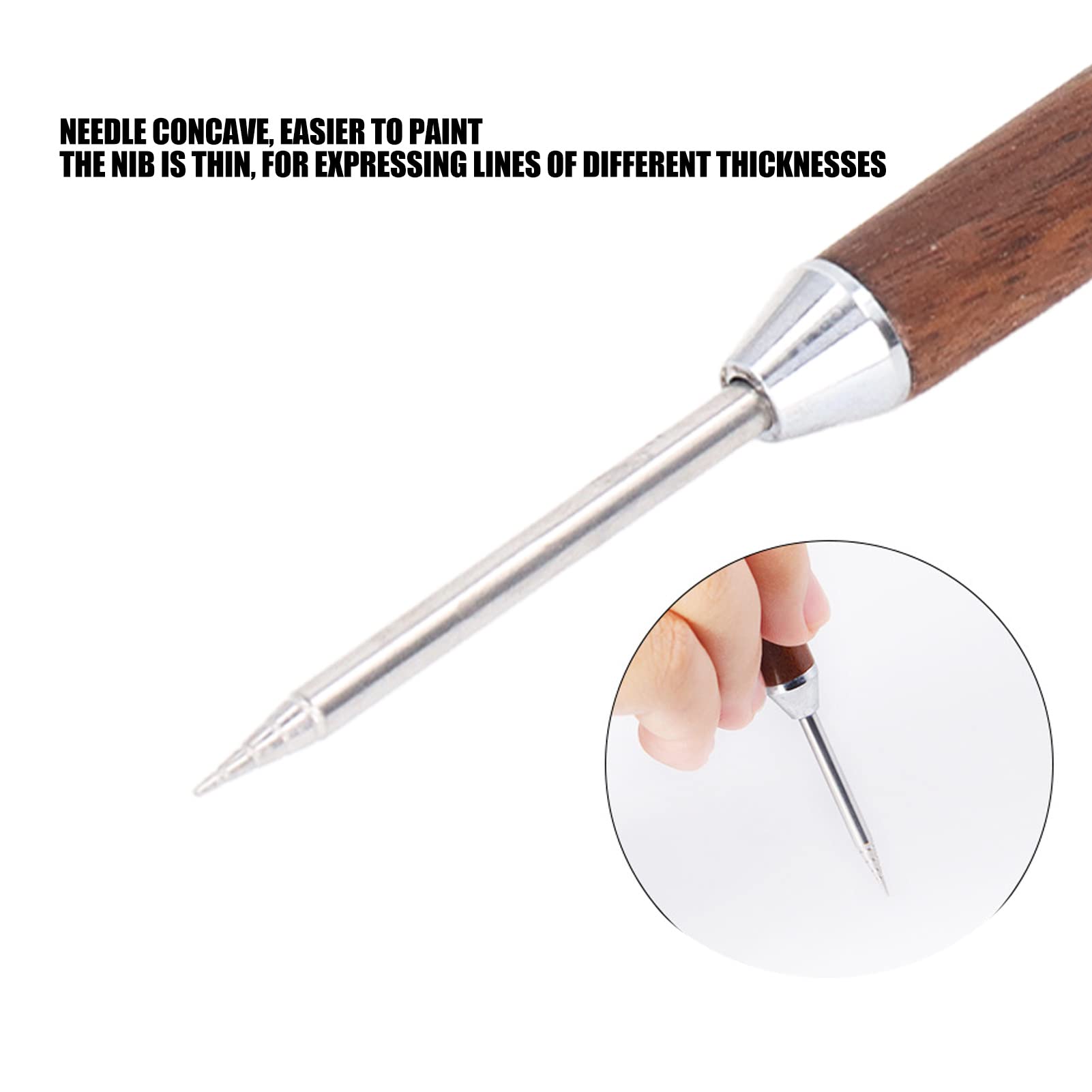 2Pcs Coffee Art Pen, Stainless Steel Coffee Art Pen Double Head Wooden Coffee Art Pen Coffee Fancy Stitch Barista Tool For Cappu