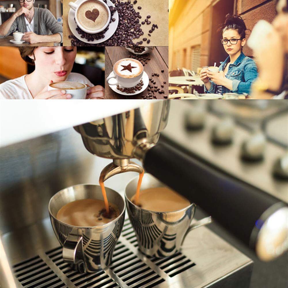 Coffee Stencils,Liuhuizeyu 2 Pcs Latte Art Heart Star Shape Coffee Mold Tool For Latte Cappuccino Cupcake Cookies Hot Chocolate