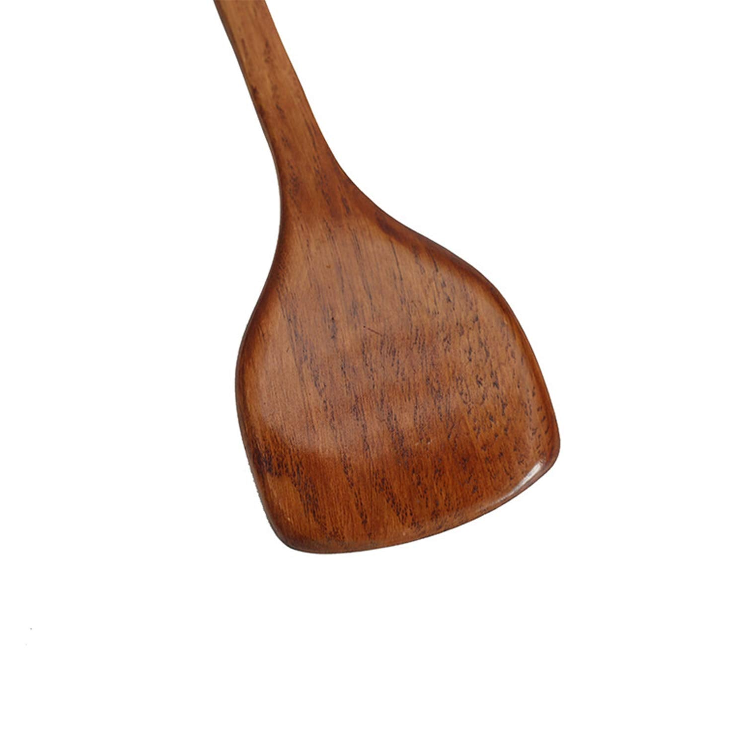 Wooden Spatula, 2Pcs Long Handle Flat Non-Stick Kitchen Cookware For Mixing And Cooking, 15.35