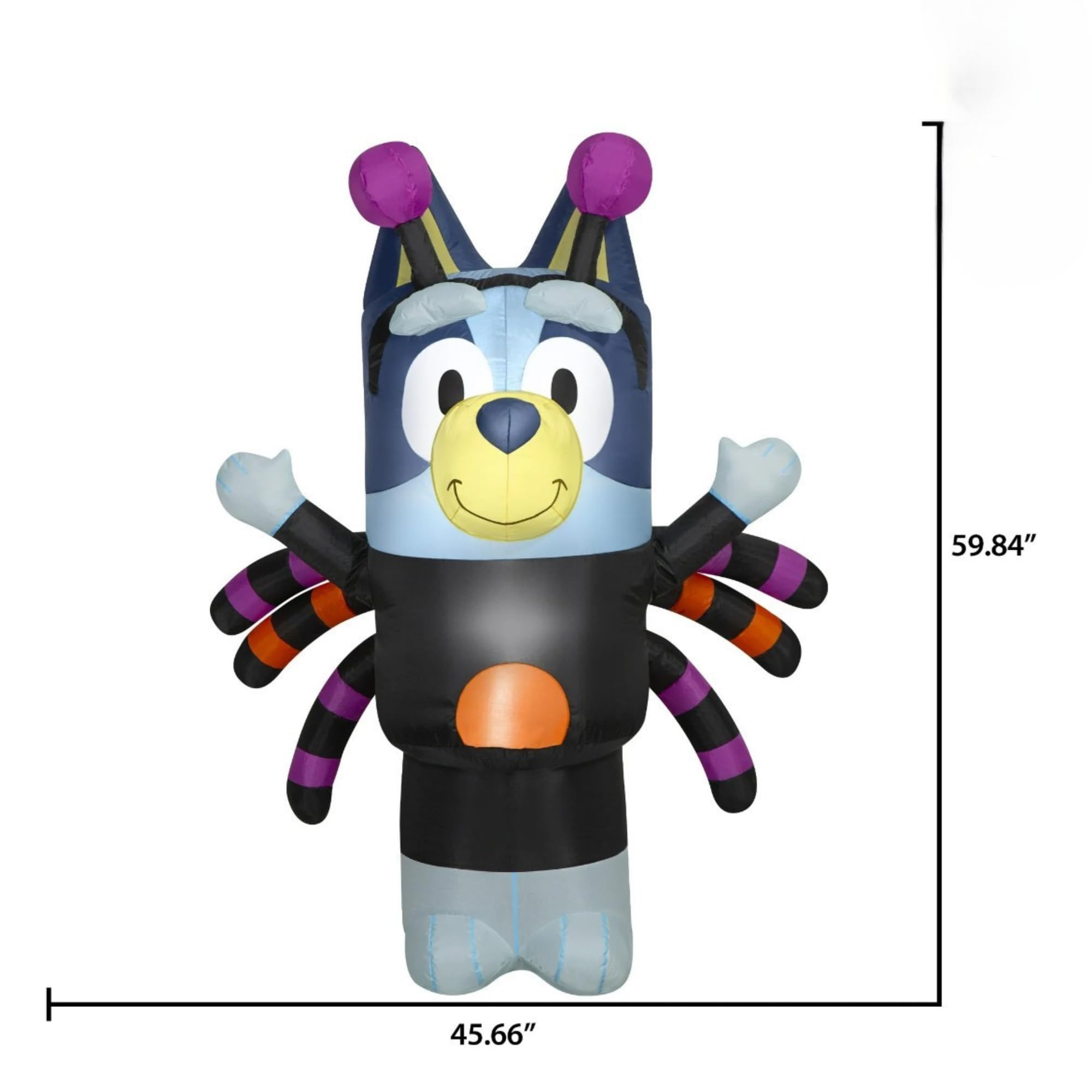 Gemmy 5 Ft Halloween Inflatable Bluey Spider Costume Yard Decoration
