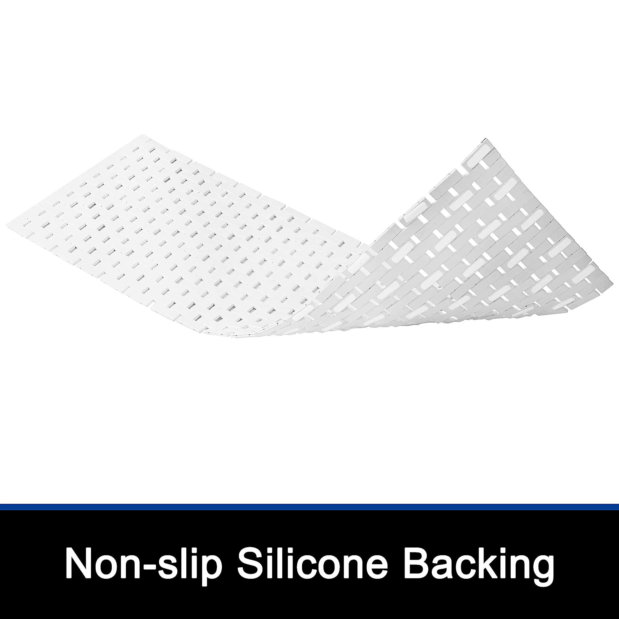 Bamboo Bath Mat Bathroom Runner Long Large Rugs Floor Wood Shower Bathtub Waterproof Non Slip Accessories 16X48 Inch Easy To Cle