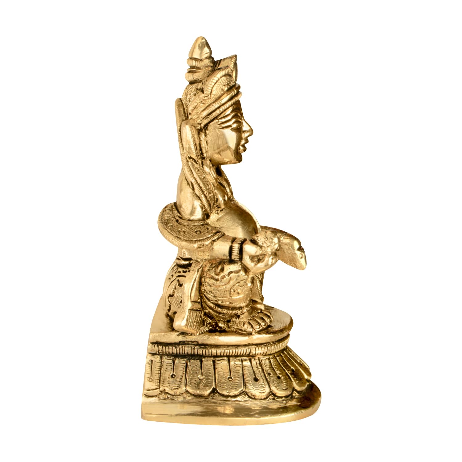 Vastu Vardan Brass Kuber Statue | Height - 12 Cm Aprrox. | Weight - 560 Gram Approx. | Vastu Idol For Home And Office | Zonal Pl