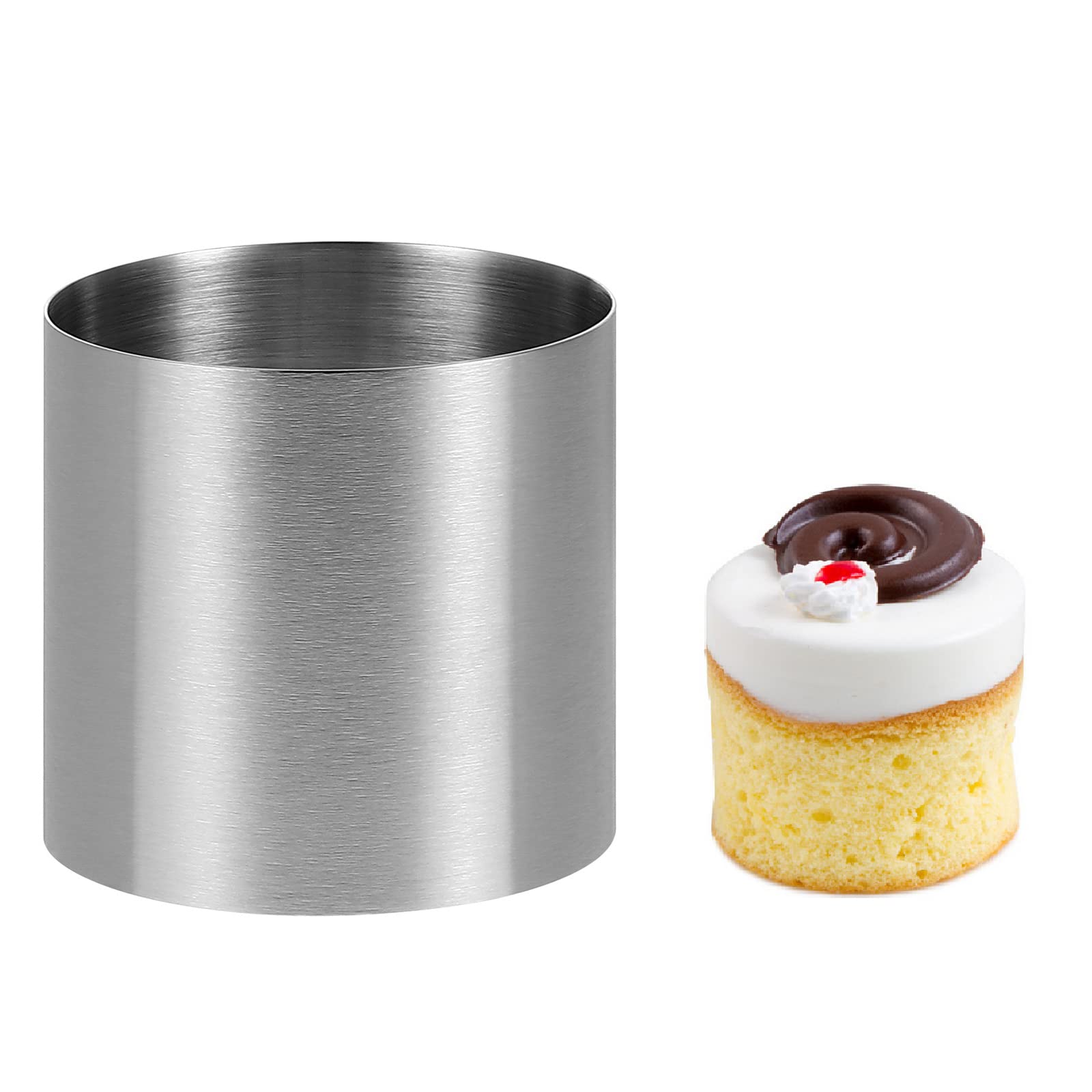 Cookie Cutter Round Biscuit Cutter: 2Inch Stainless Steel Pastry Cutters For Biscuits, Fondant, Donuts,Dough, Muffins