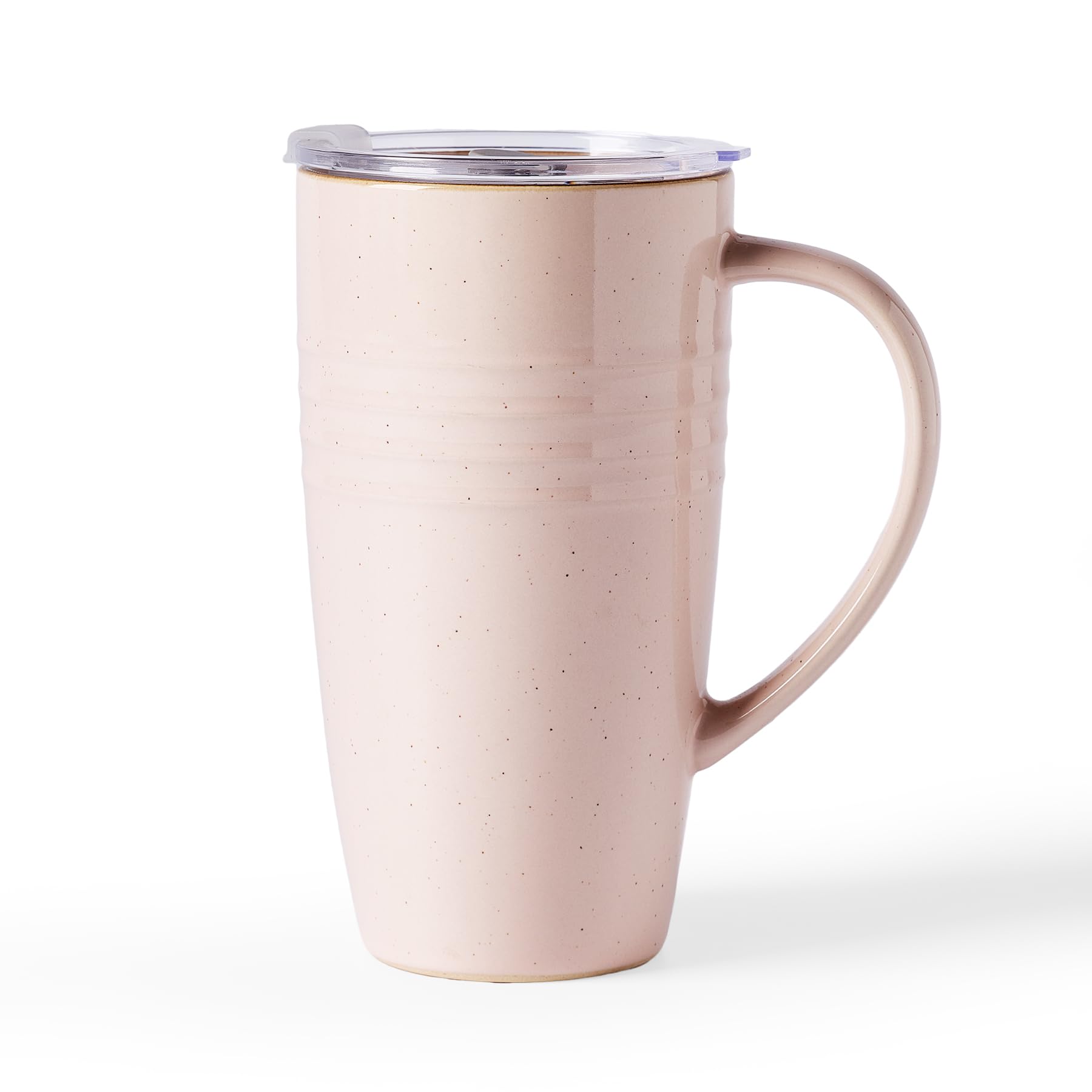 famiware Jupiter Large Coffee Mug, 20oz Coffee Mug with Lid, Ceramic Cup
