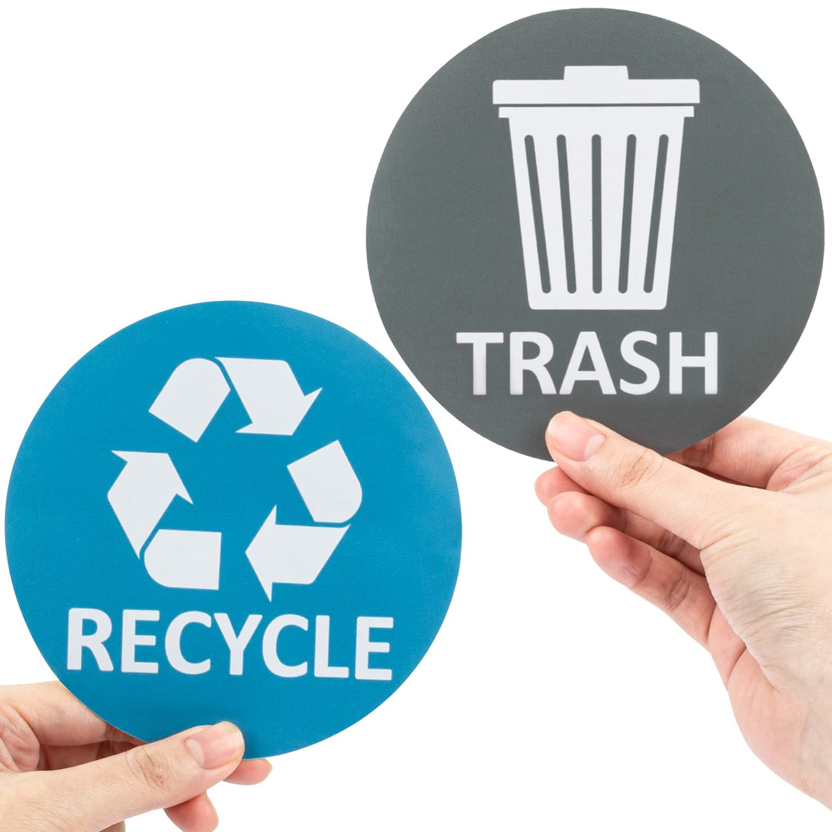 Sukh 6 Pack Recycle Sticker For Trash Can Large Sign Garbage Recycling Sticker Reuse Recycle Vinyl Perfect For Kitchen Necessity