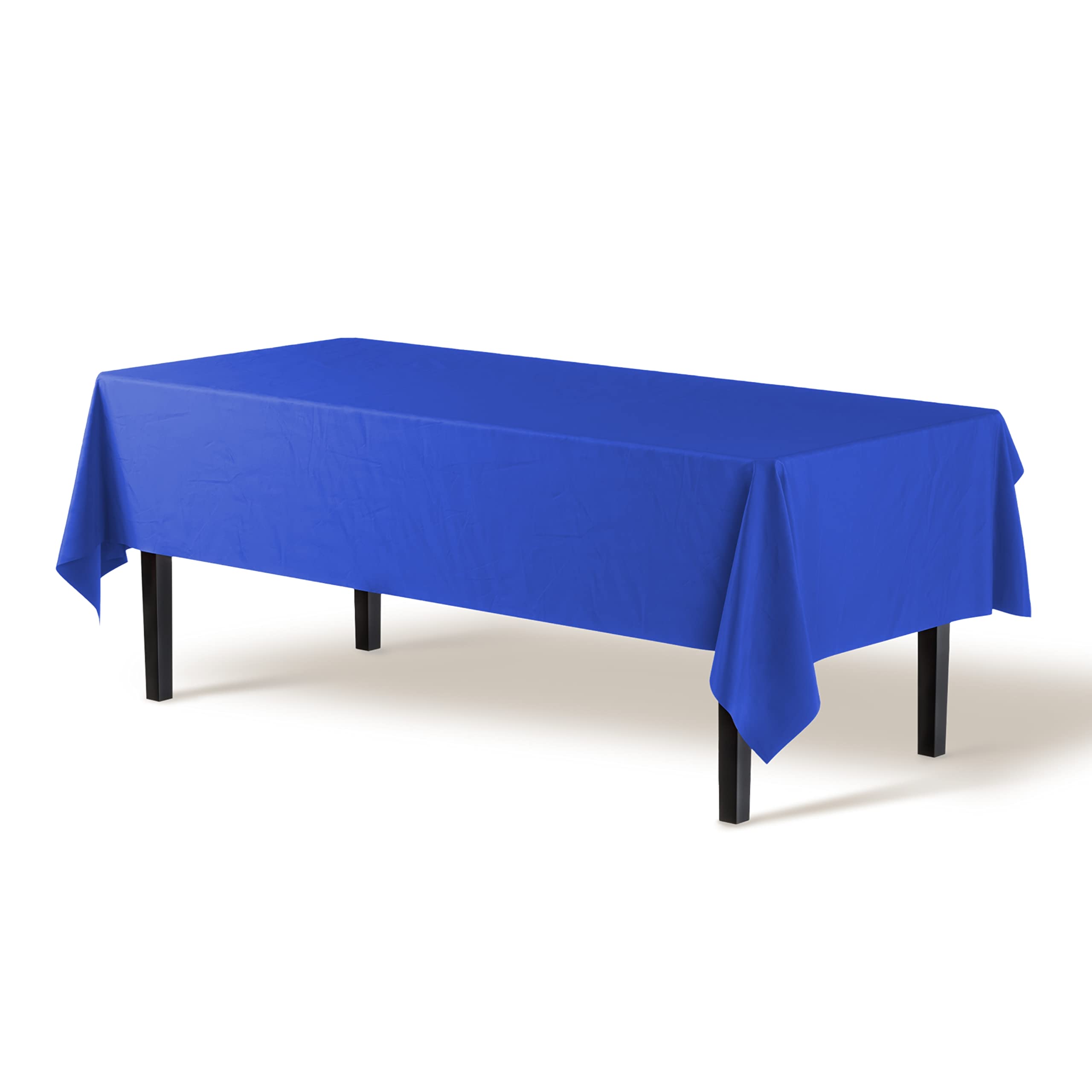 Exquisite Dark Blue Tablecloths For Rectangle Tables In Bulk 48 Pack Dark Blue Plastic Disposable Table Cloth 54'' Inch X 108''