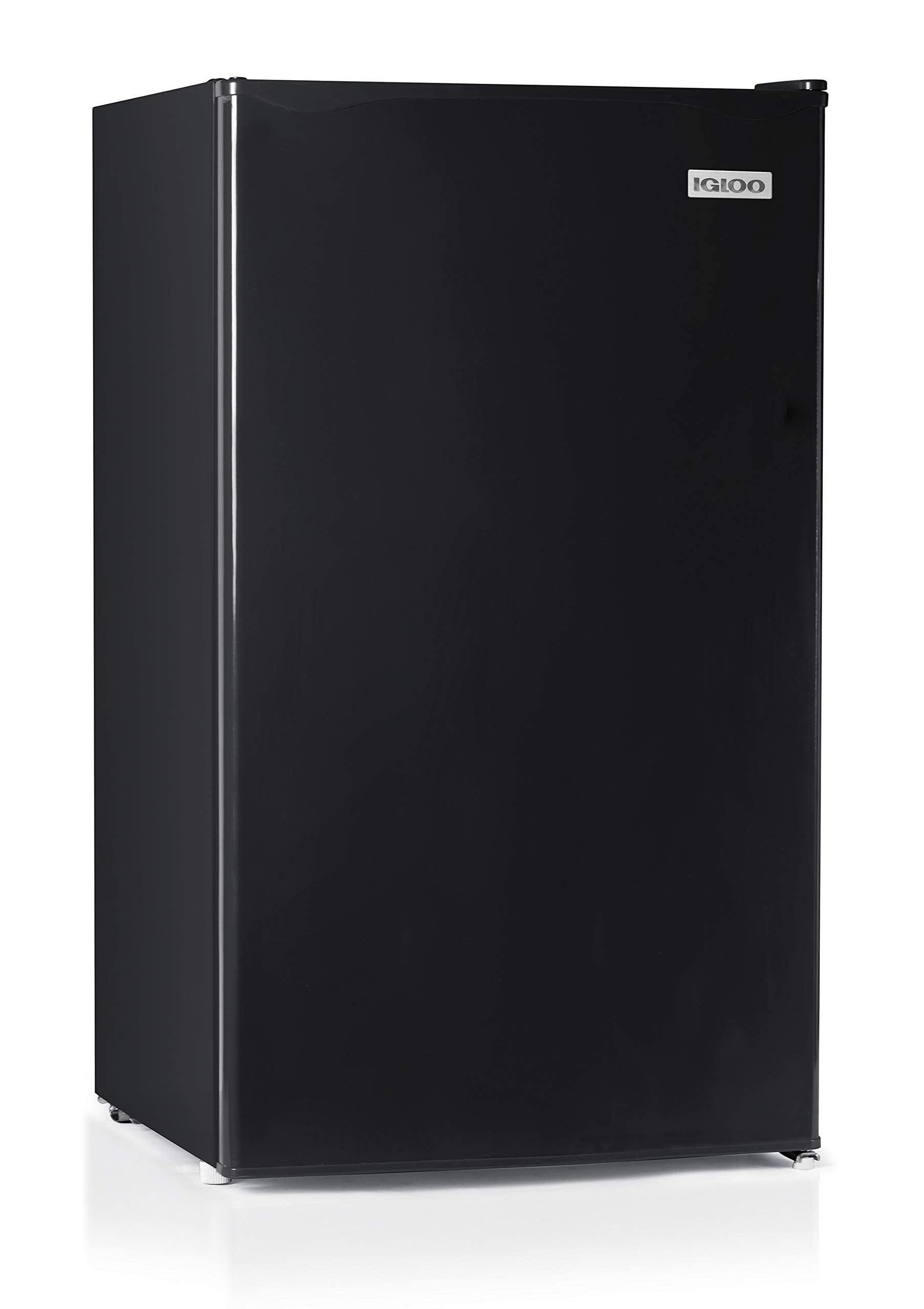 Igloo 3.2 Cu.Ft. Single Door Compact Refrigerator with Freezer - Slide Out Glass Shelf, Perfect for Homes, Offices, Dorms - Blac