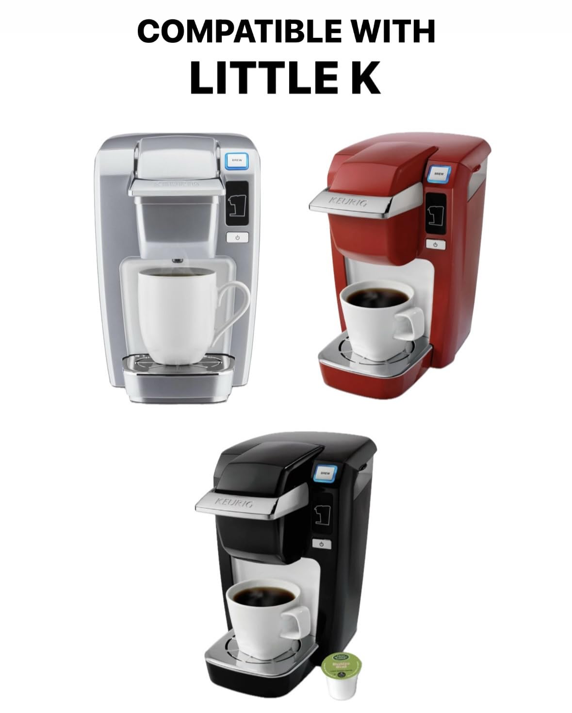 Simple Home Inspirations Cotton Cover Compatible With K Coffee Brewing System (Little K, Blue Floral)