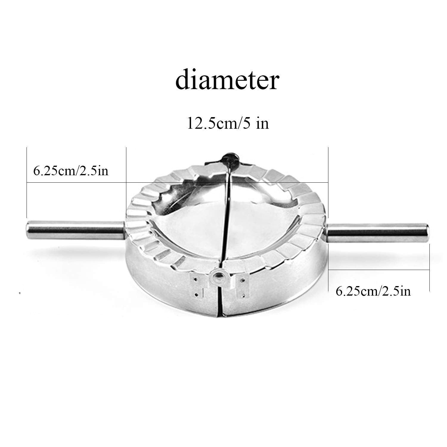 Qjfcare Stainless Steel Ravioli Mold Big Dumpling Press Maker Wonton Wrapper Pierogie Pie Crimper Pastry Dough Press Cutter,Goya