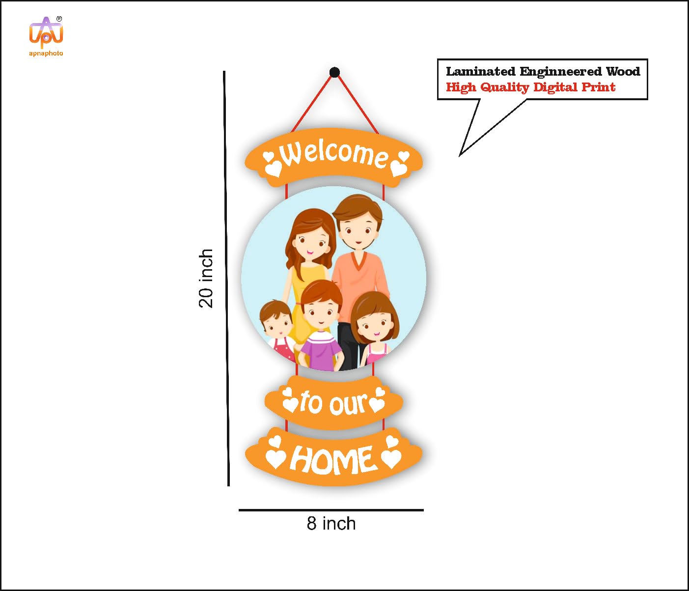 CRAFTY ADDA Rustic Farmhouse Wooden Wall Hanging Handcrafted Home Dcor with Elegant Script and Distressed Finish Perfect for Ent