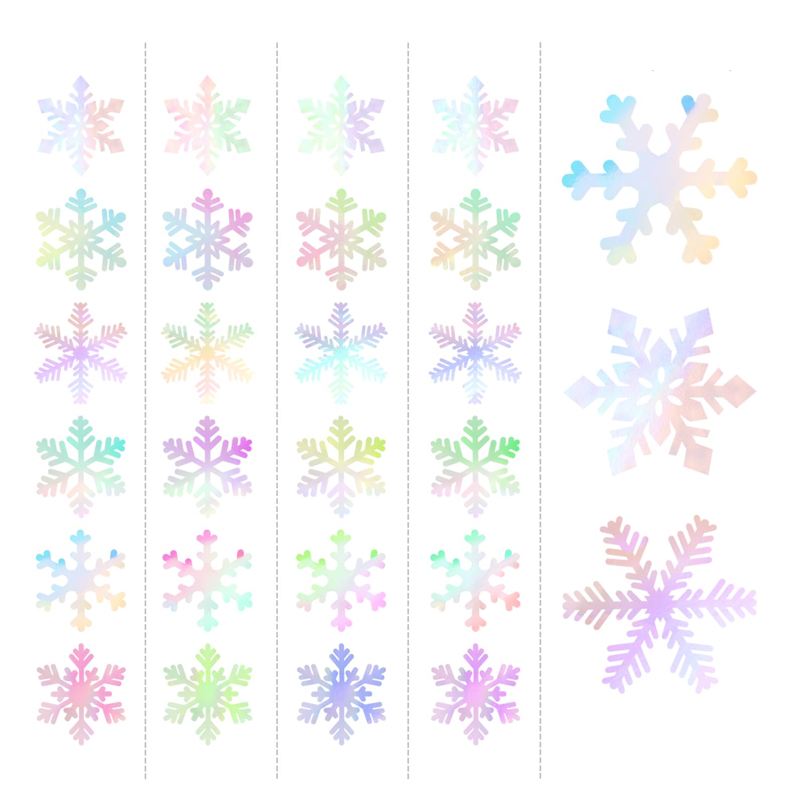 Iridescent-Holographic Snowflake-Snow Christmas Party-Decorations Garland - 6pcs Winter Girl Frozen Birthday New Year Hanging De
