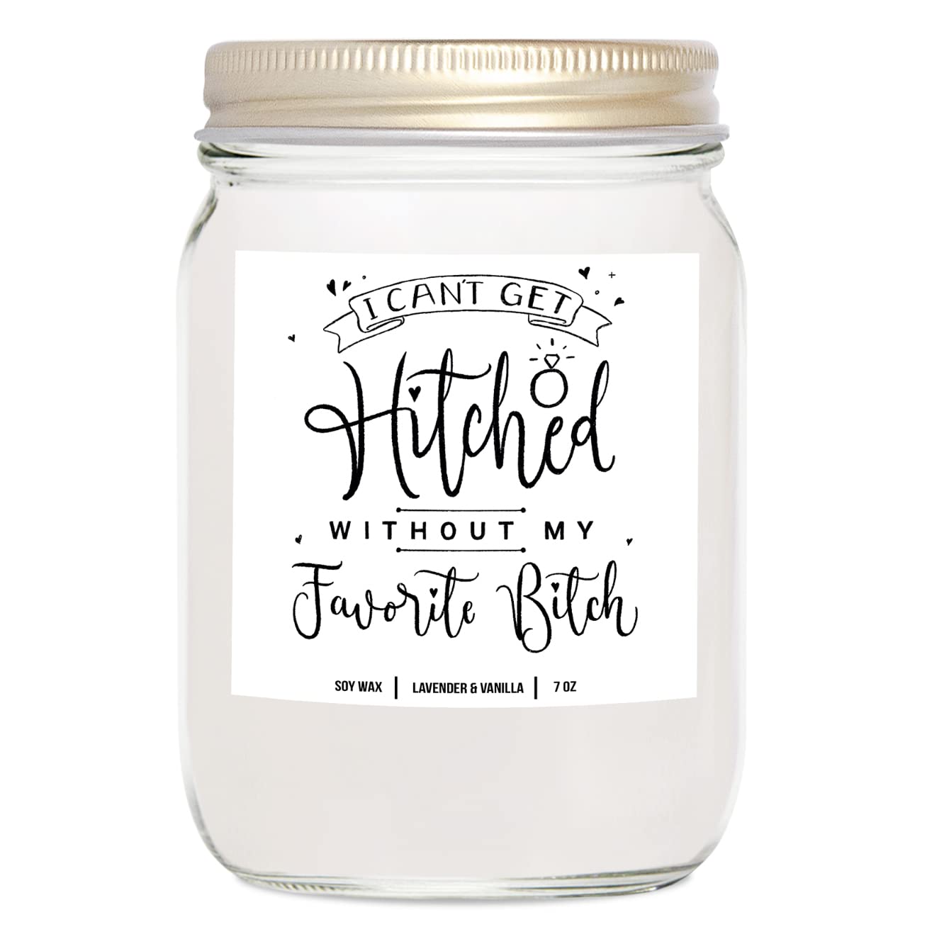 YouNique Designs Will You Be My Bridesmaid Proposal Candle, 7 Ounces, Bridesmaid Gifts Candle, Bridesmaid Proposal Gift Ideas, S