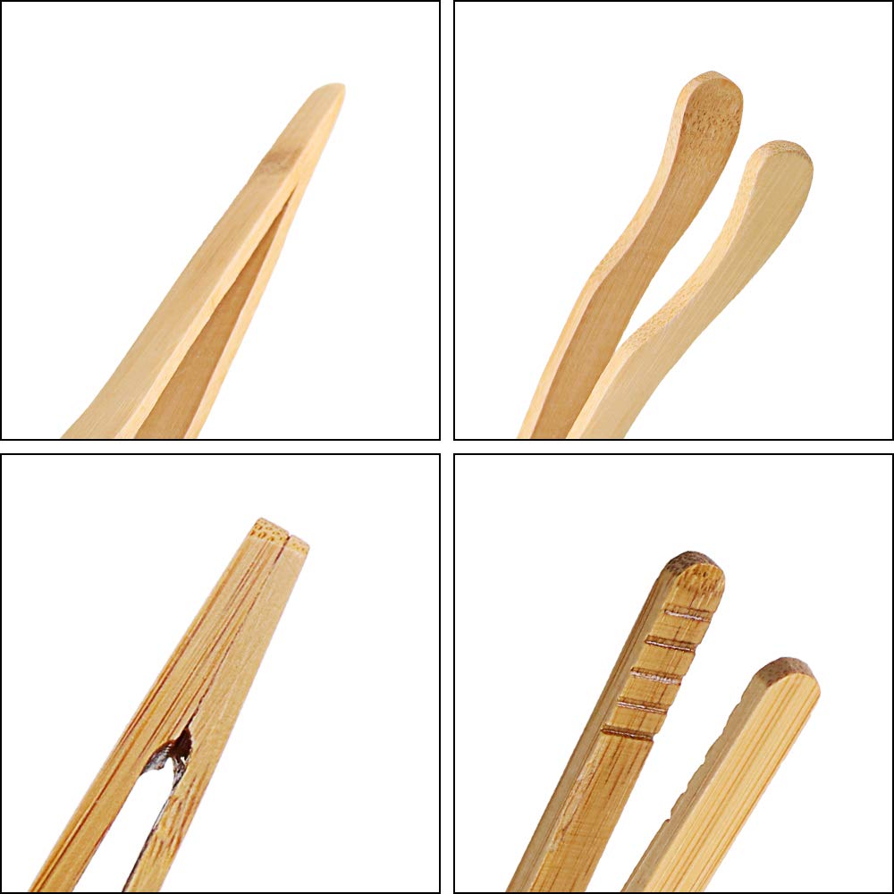 Hysagtek Bamboo Toast Tongs Wooden Tongs Bread Tongs Toaster Tongs Wood Tongs Bamboo Tongs Serving Tongs For Serving Cooking Toa