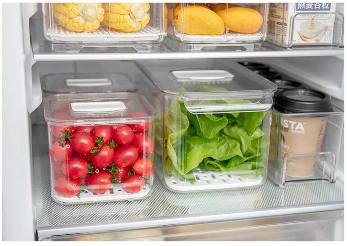 Sanno Produce Saver Containers For Refrigerator, Containers Produce Saver Produce - Stackable Refrigerator Kitchen Organizer Kee
