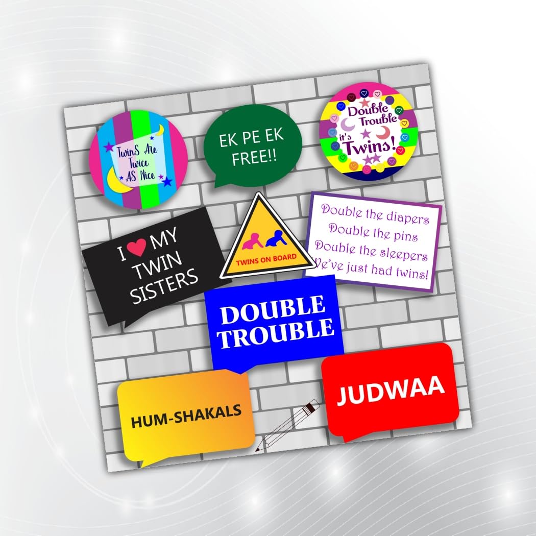 PartyStuff Twins Theme Props  Twins Speech Bubbles (13 Cards)