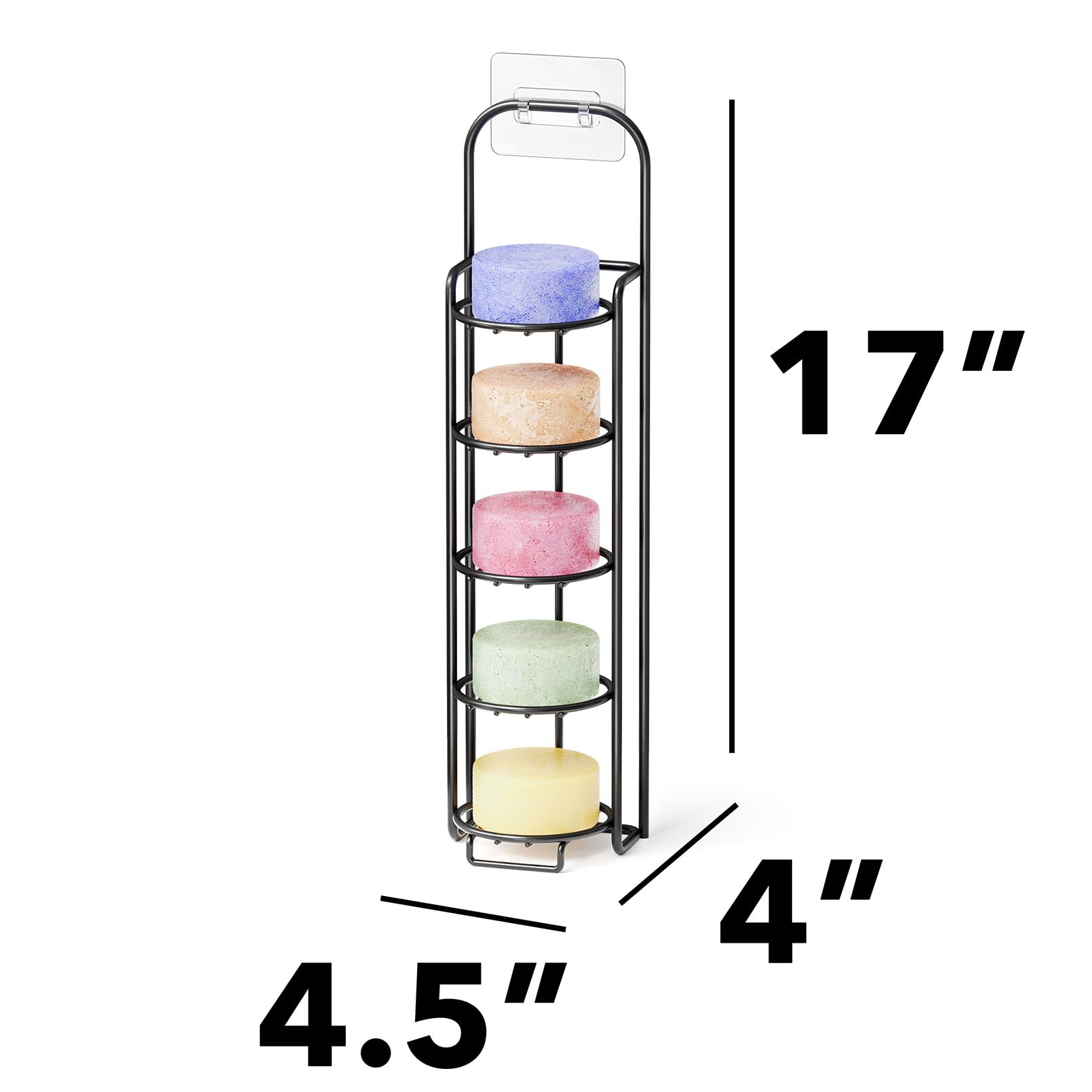 Spaceaid 5 Tier Shampoo Bar Holder For Shower, Self Draining Soap Bar Holders Caddy For Bathroom Wall And Kitchen Sink, Shampoo